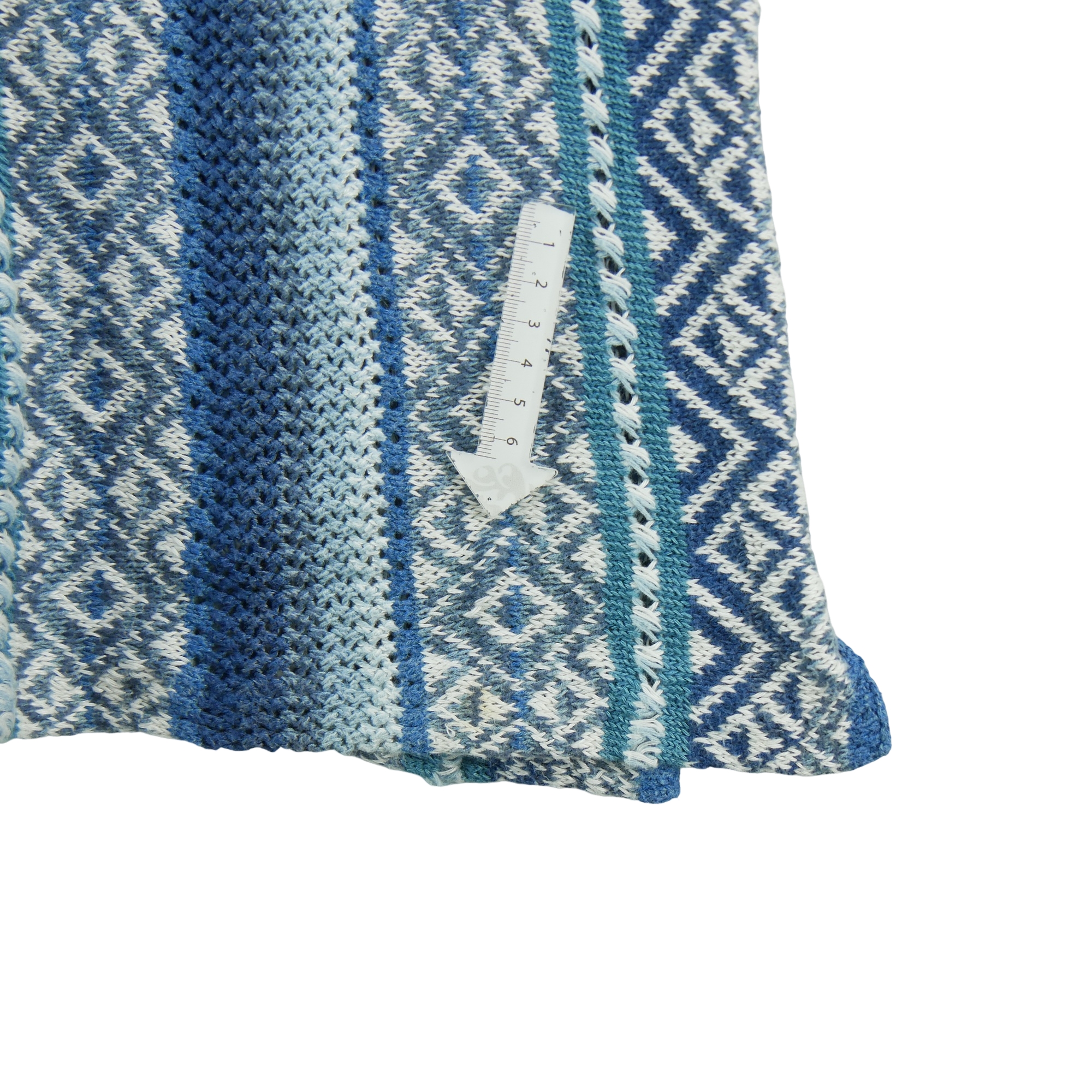Pull Femme  Poncho en lin Bleu 4