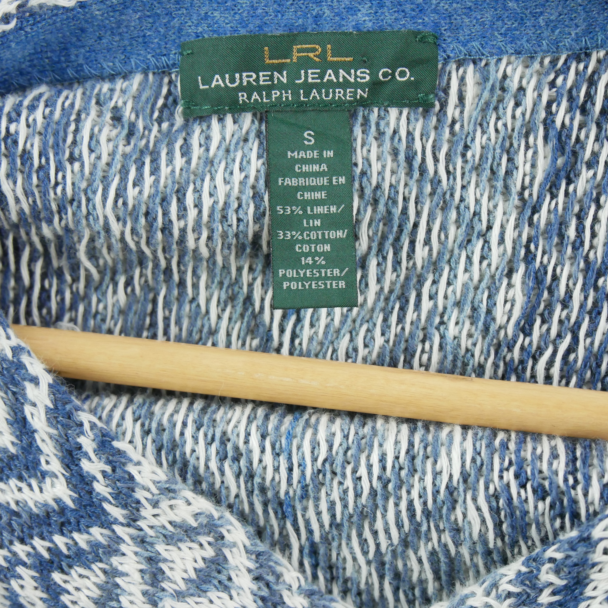 Pull Femme  Poncho en lin Bleu 5