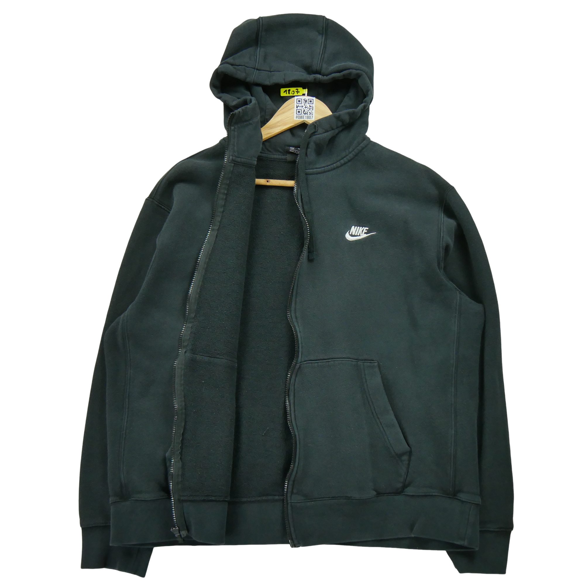Sweat à capuche Homme  full zip Noir 3