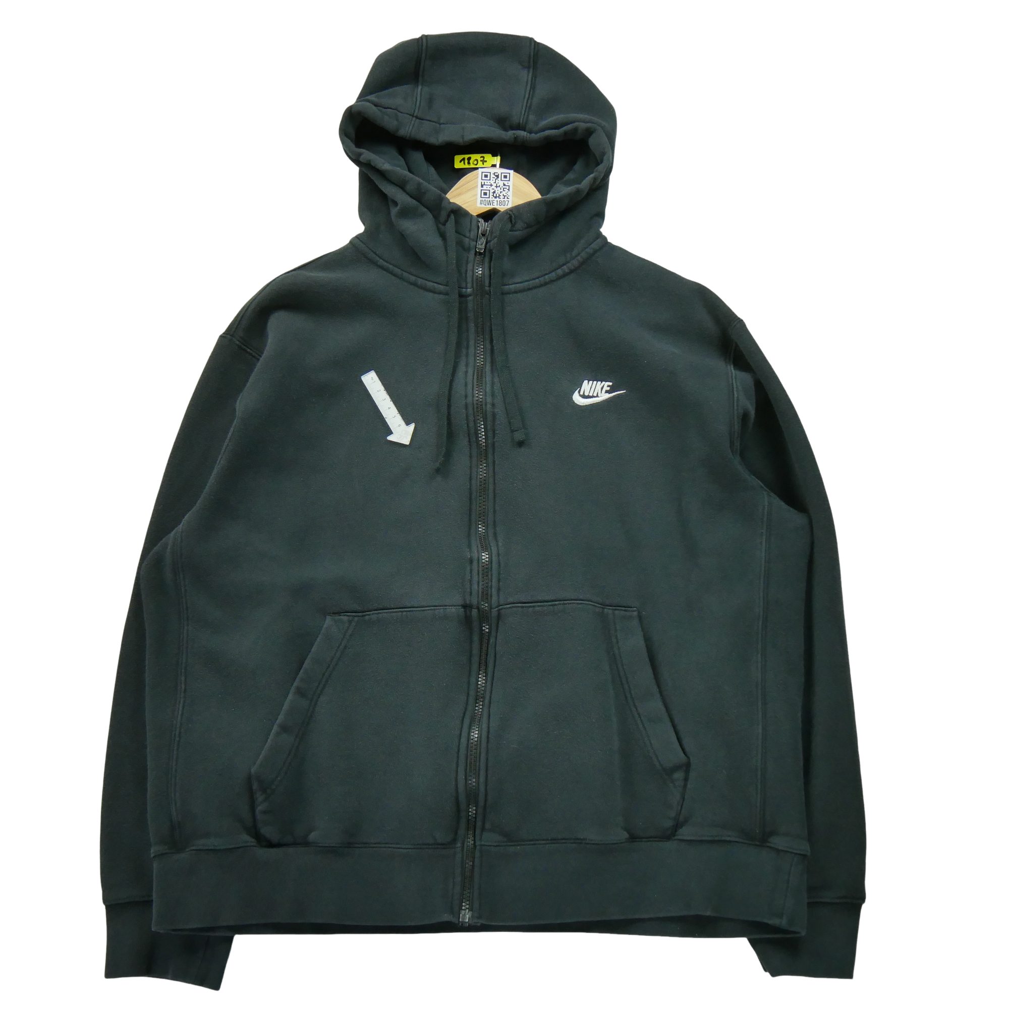 Sweat à capuche Homme  full zip Noir 6