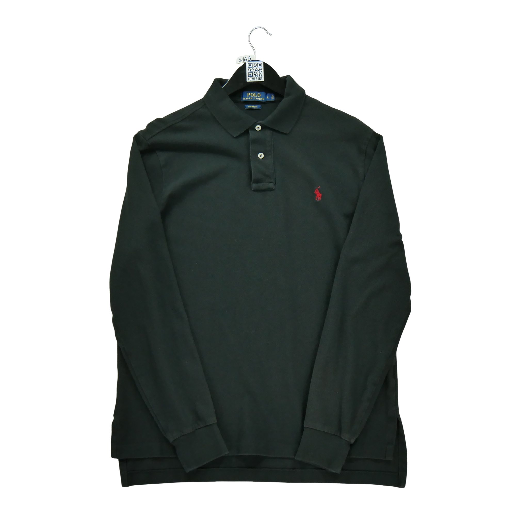 Polo manches longues Homme  Noir 2