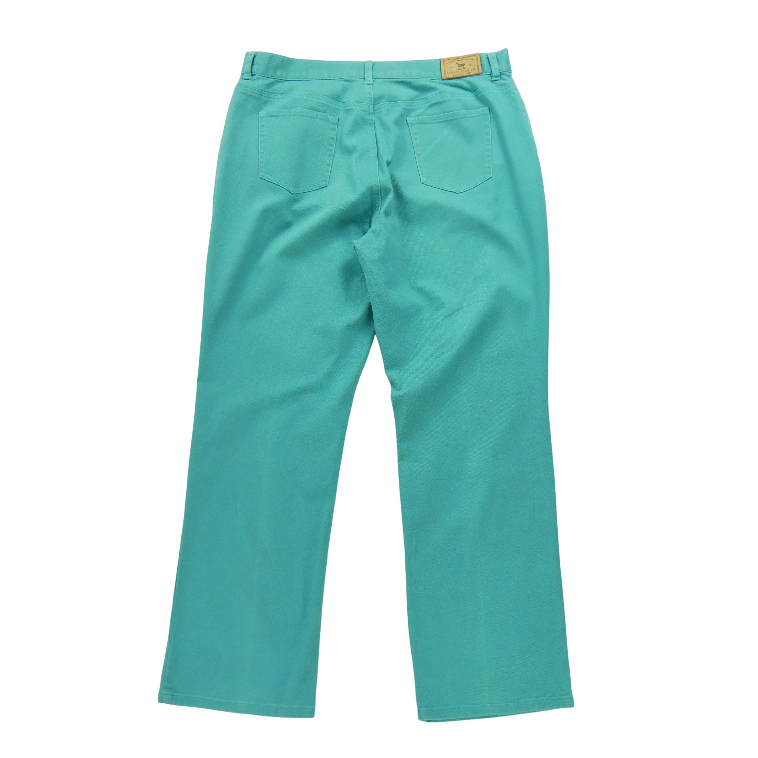 Jean Femme Coupe Droite Turquoise 2