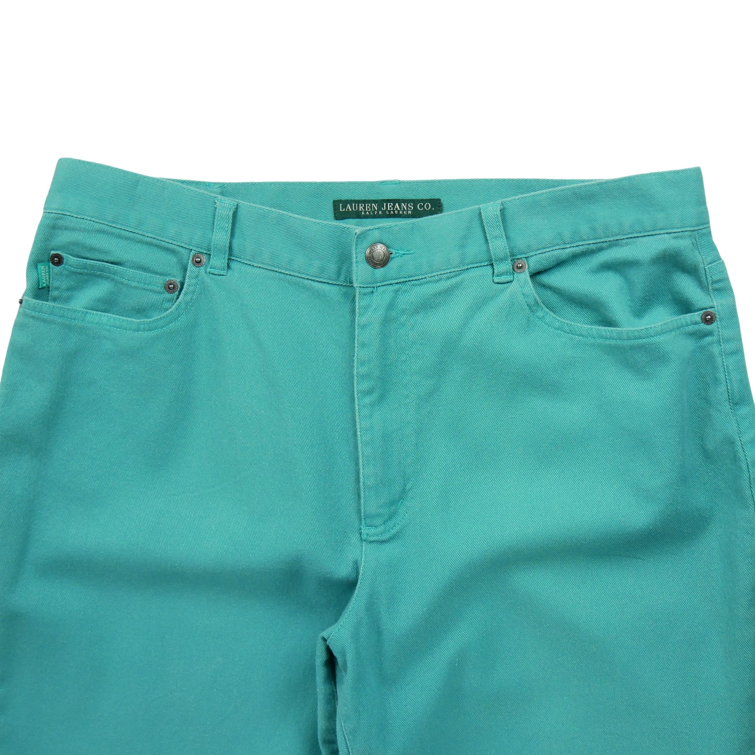 Jean Femme Coupe Droite Turquoise 3