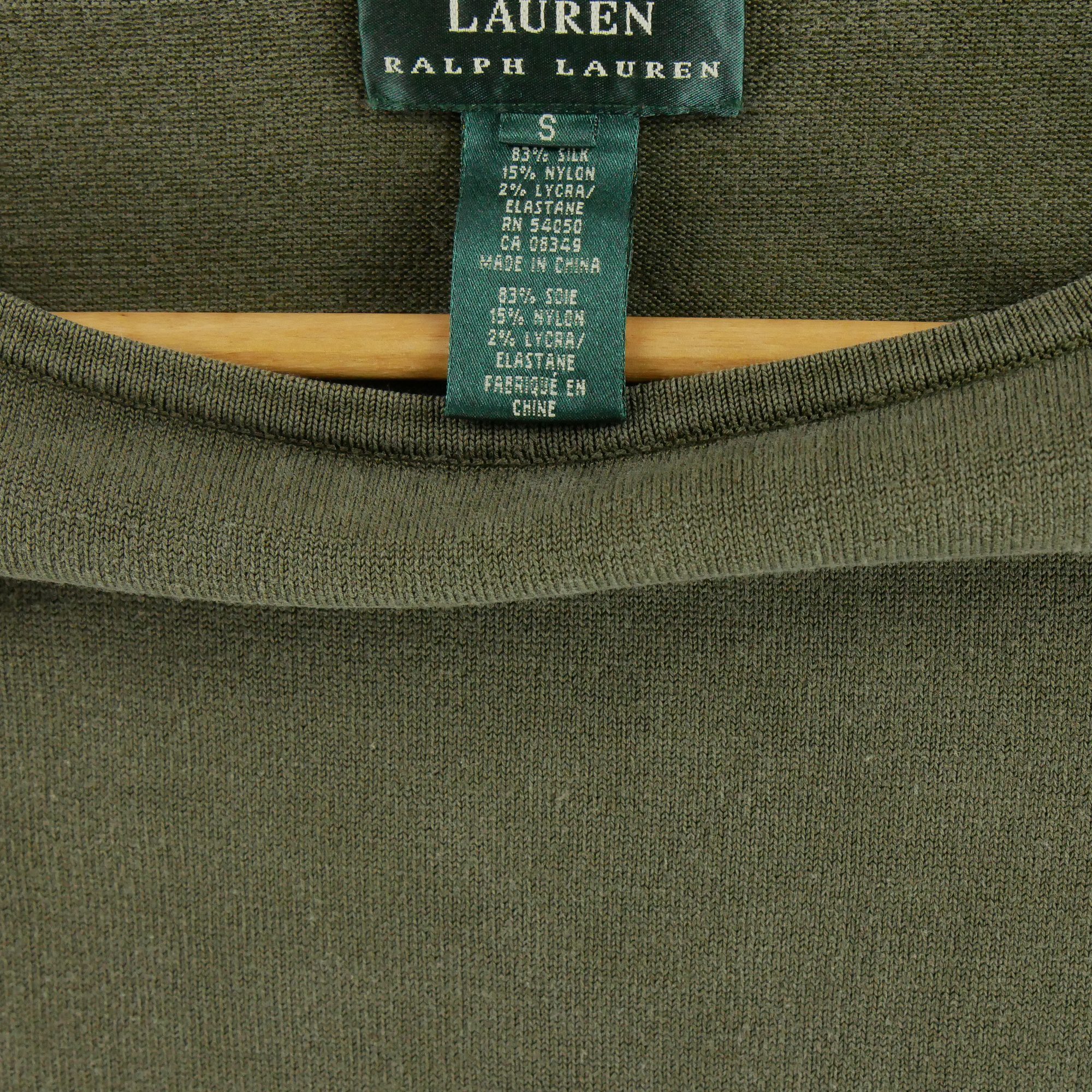 Pull Femme  en soie Kaki 4