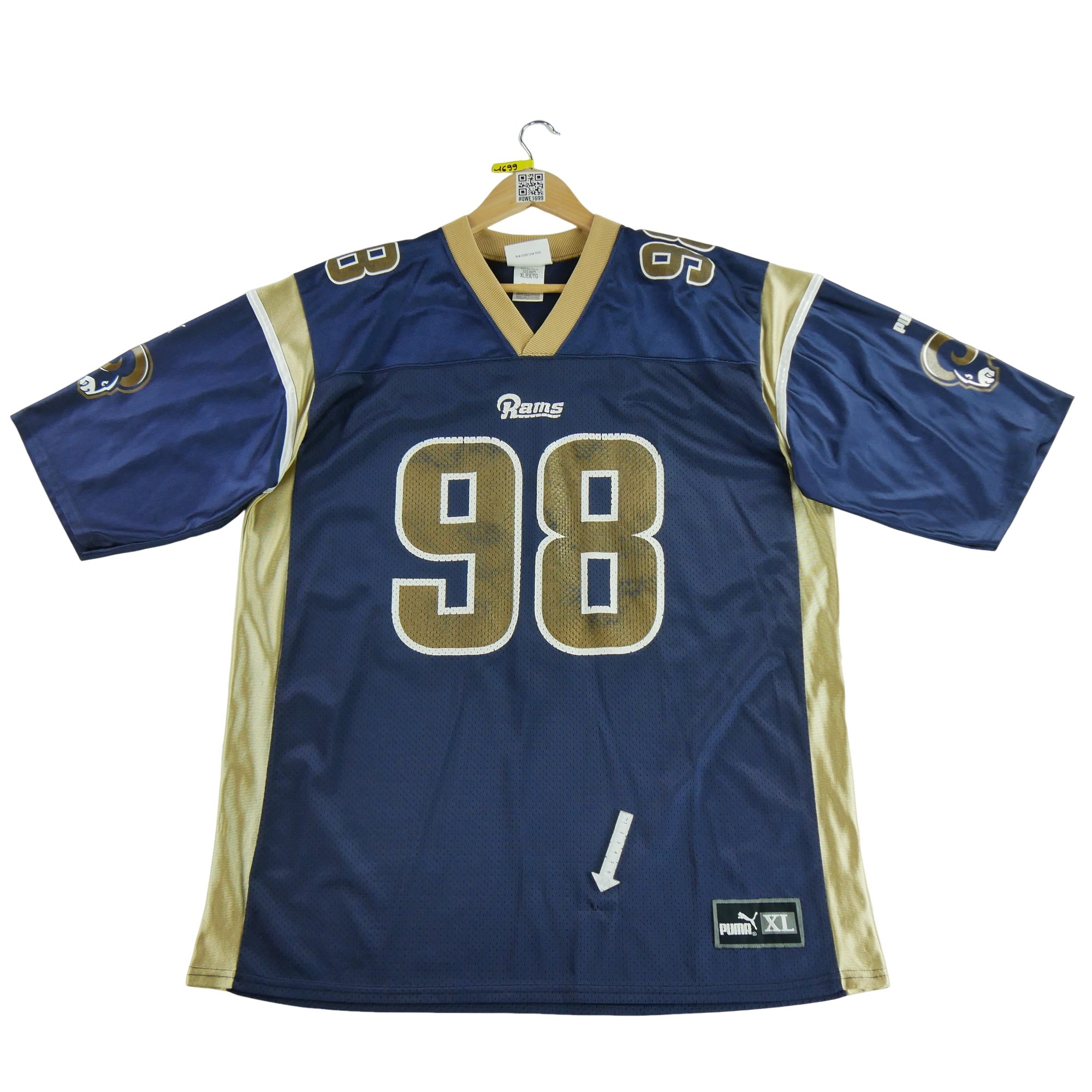 Maillot Homme NFL Saint-Louis Rams Marine 6