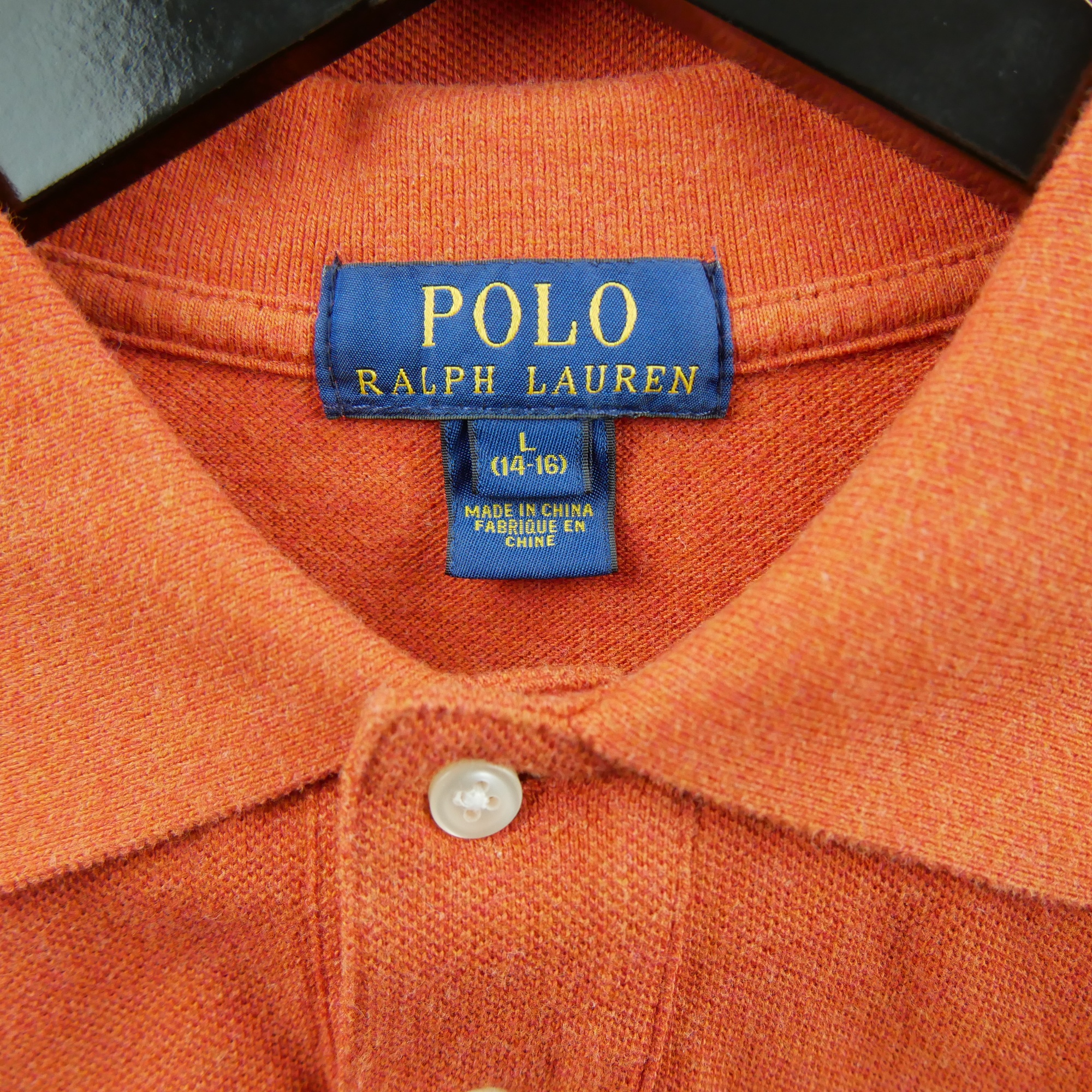 Polo manches longues Homme  Orange 5