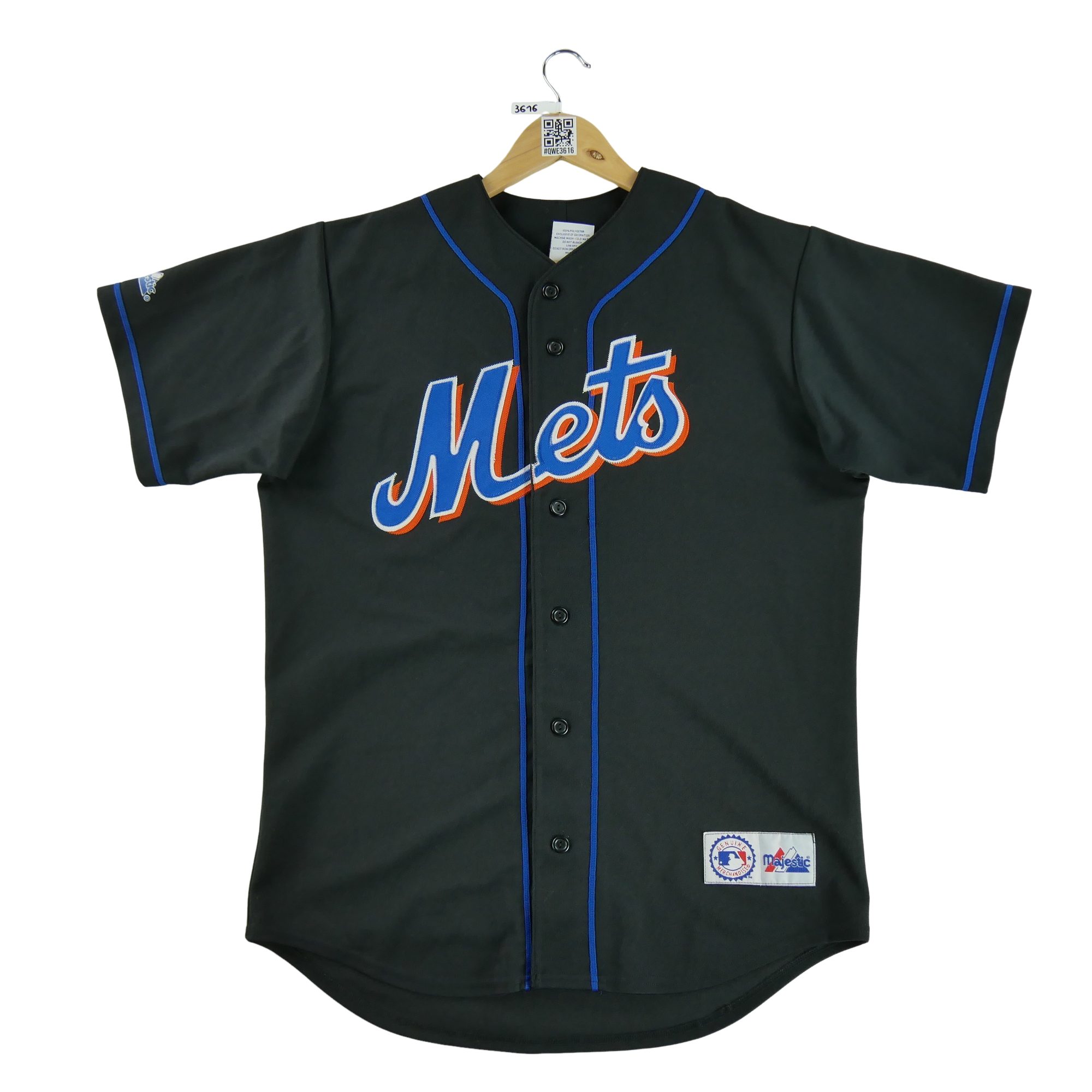 Maillot Homme MLB New York Mets Noir 3