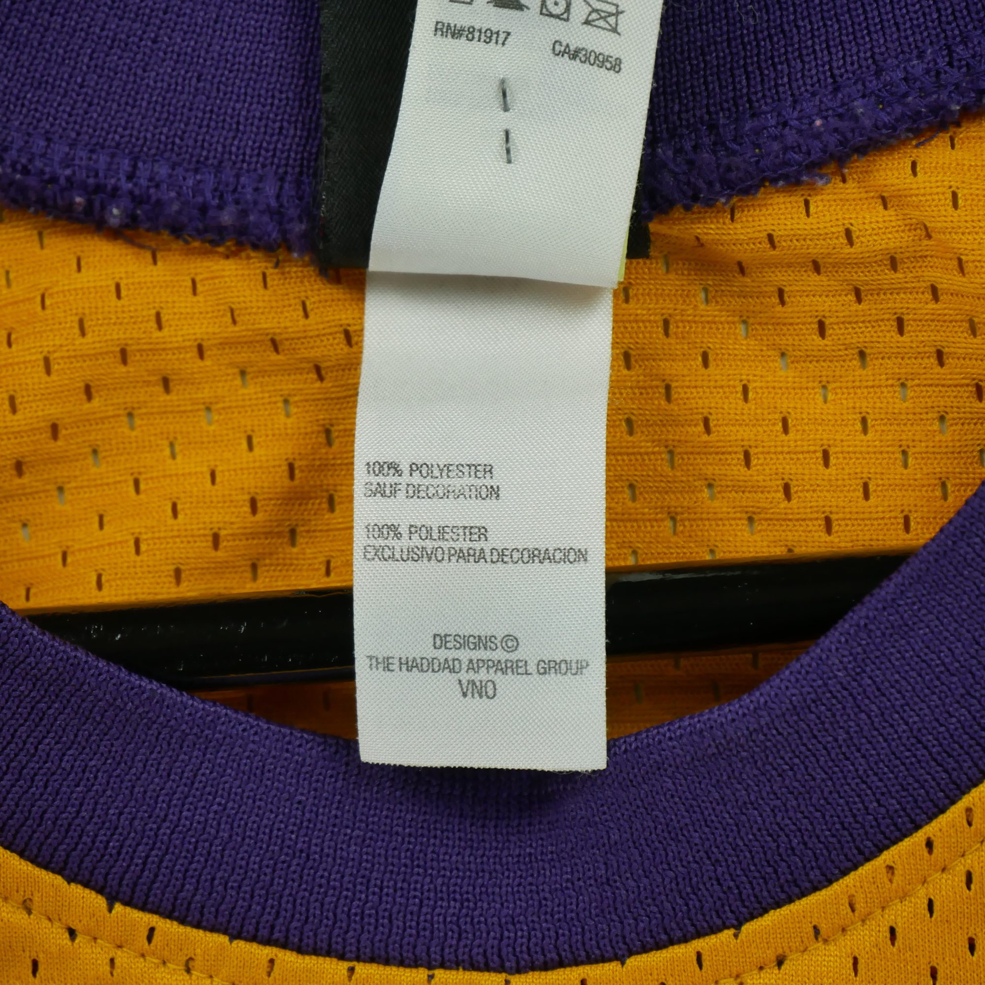 Maillot Femme NBA Kobe Bryant Jaune 8