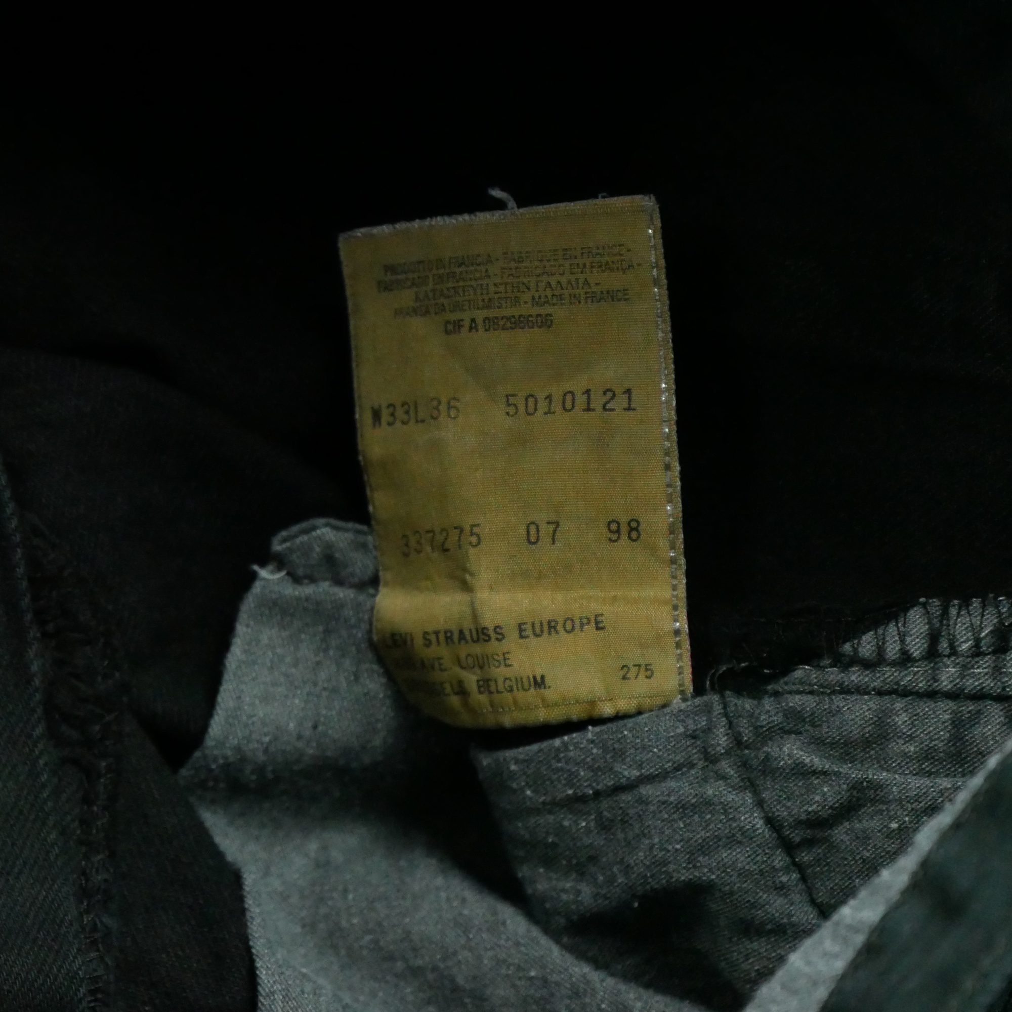 Jean Homme Levis 501 Noir 7