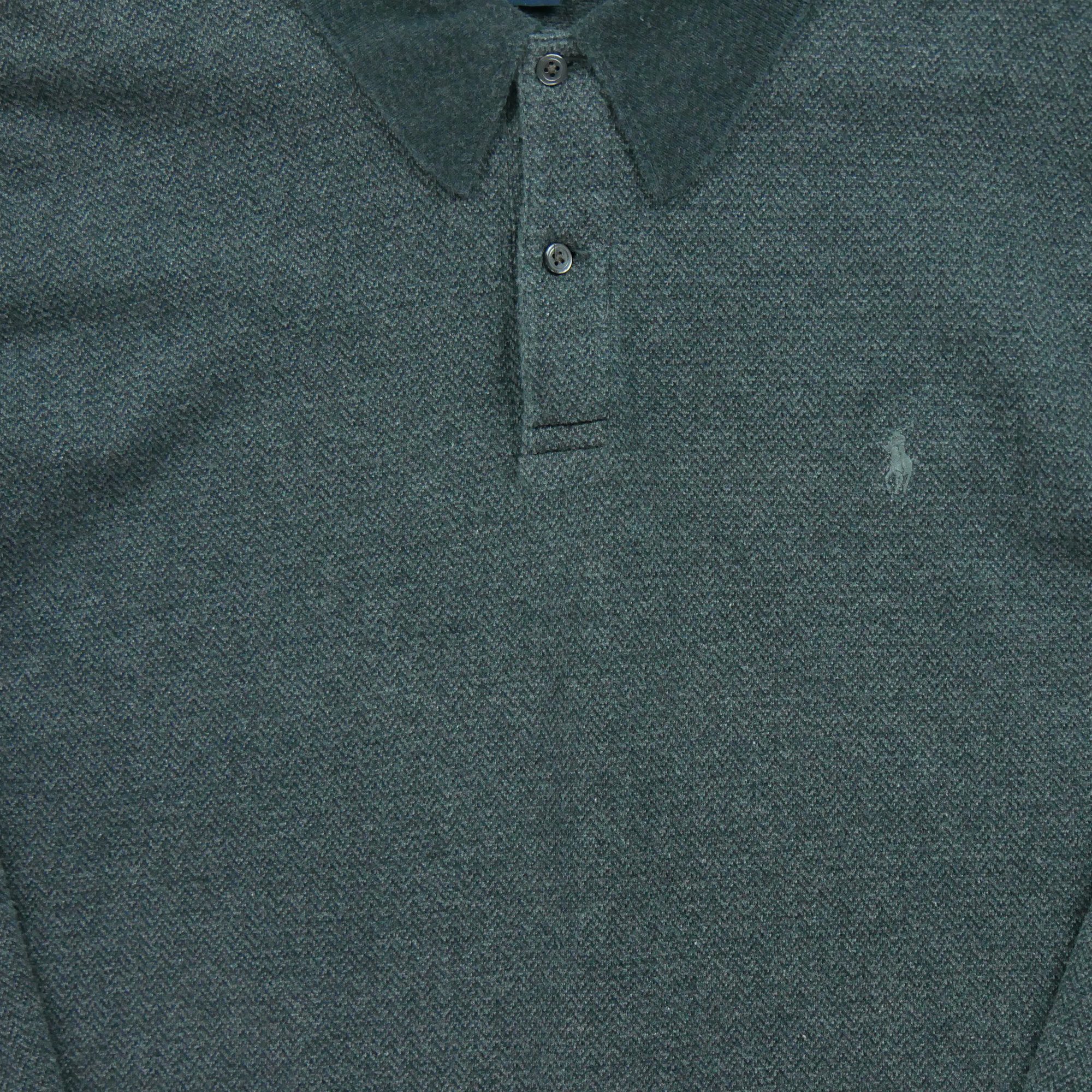 Polo manches longues Homme  Gris 3