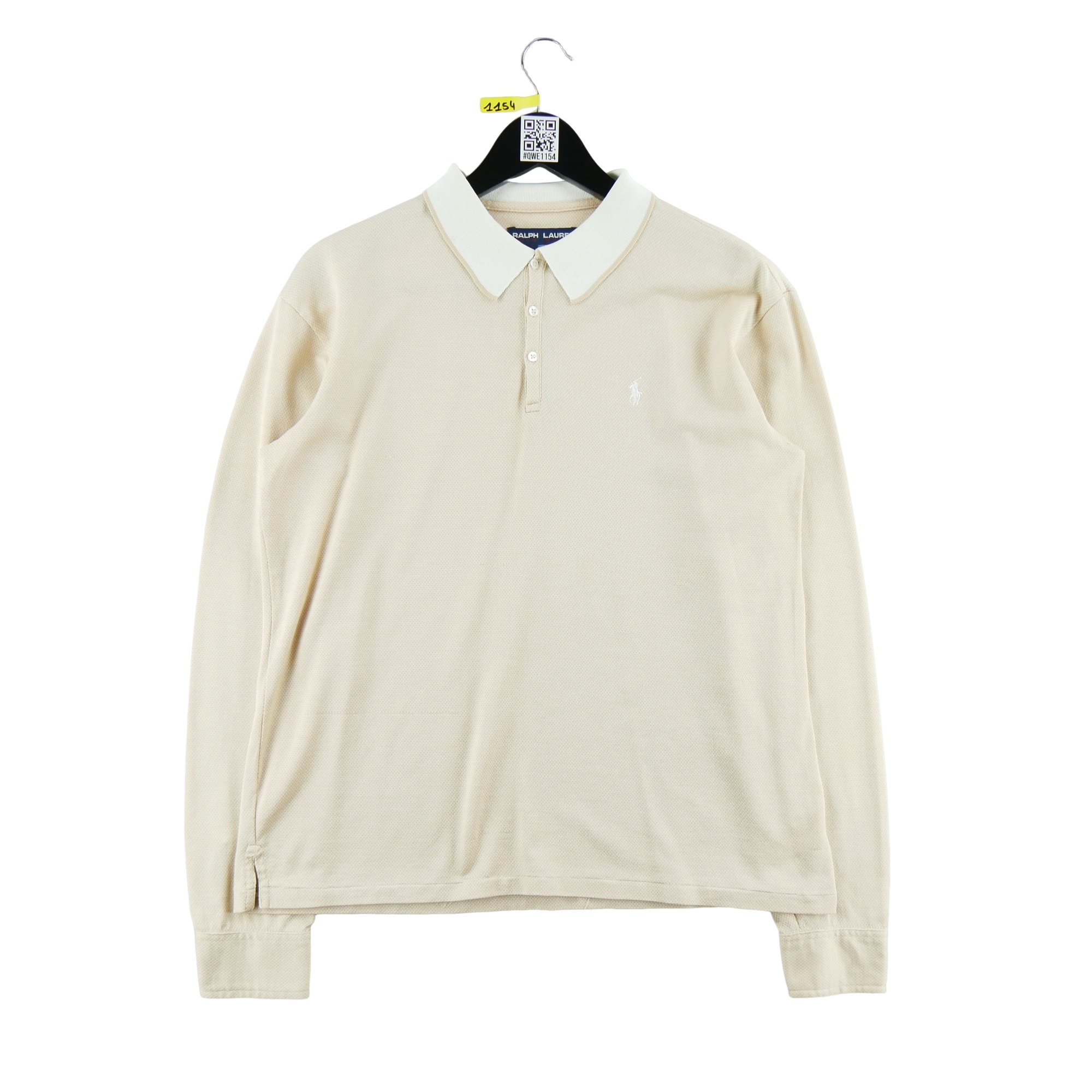 Polo manches longues Homme  Beige 2