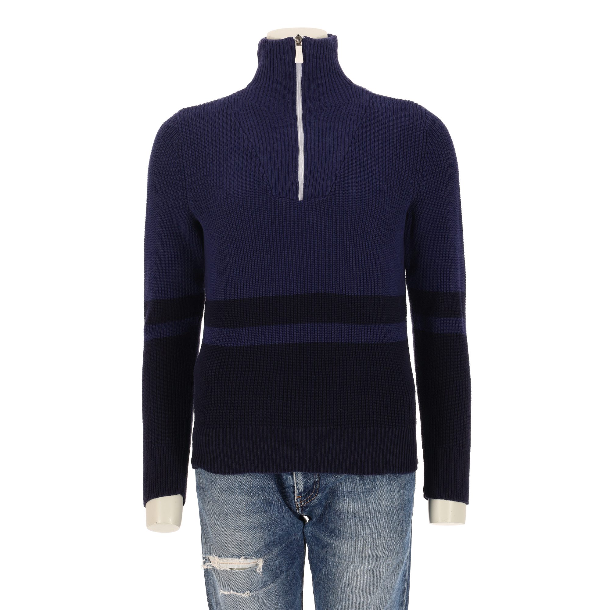 Pull Femme  quarter-zip Marine 1