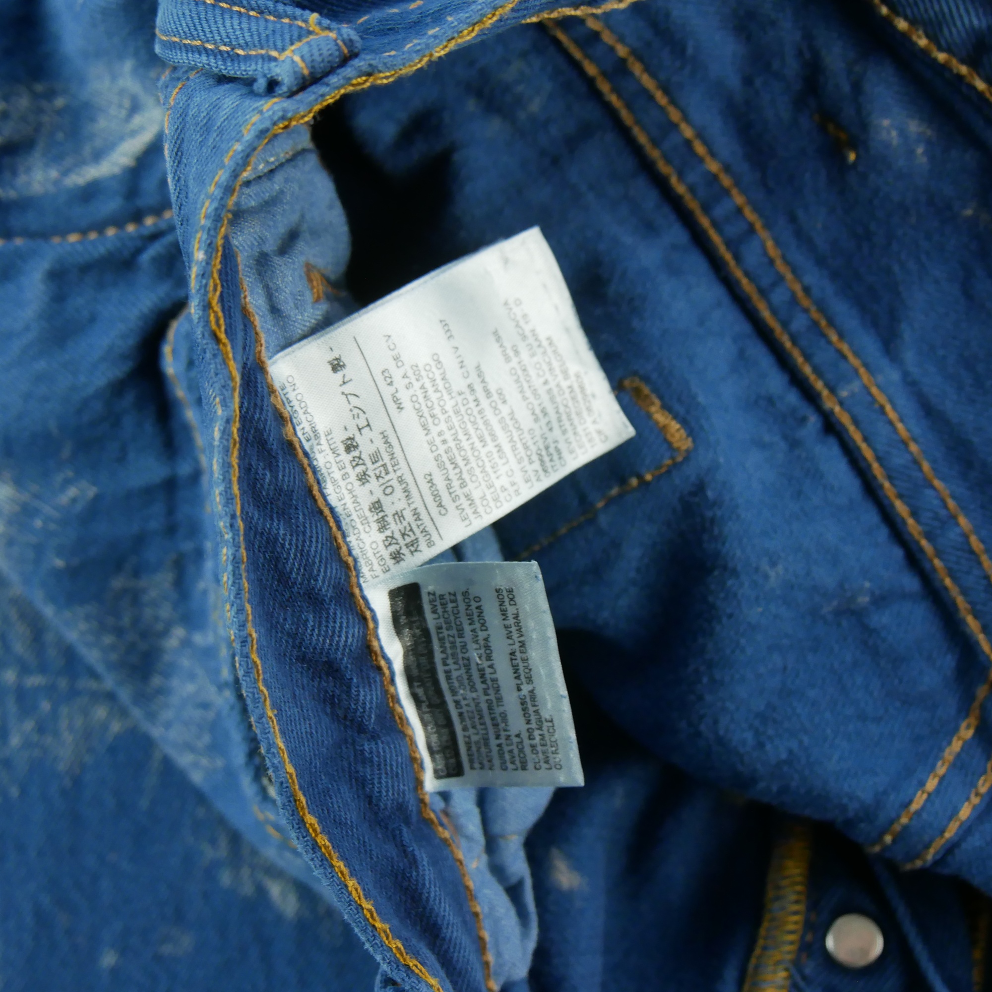 Jean Homme Upcycling Levis 501 Marine 8