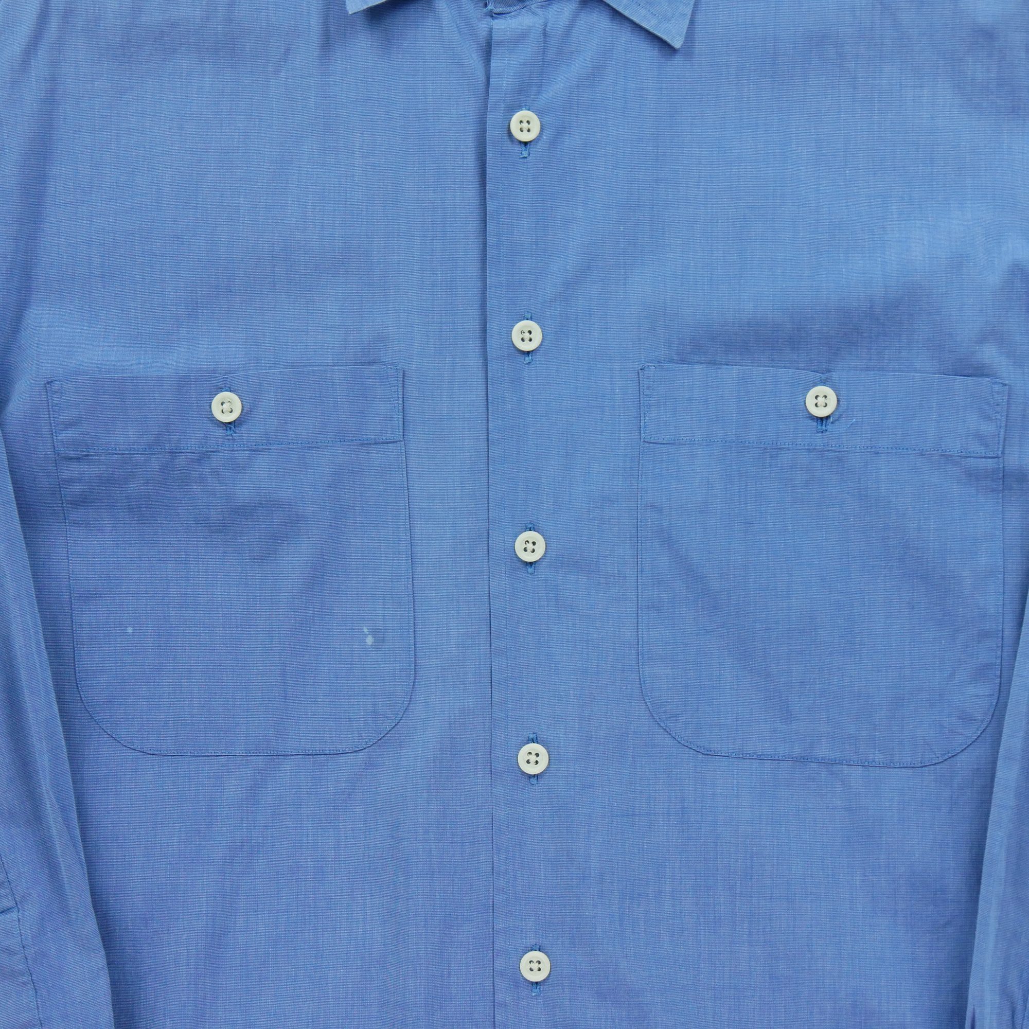 Chemise classiques Homme uni Bleu 3