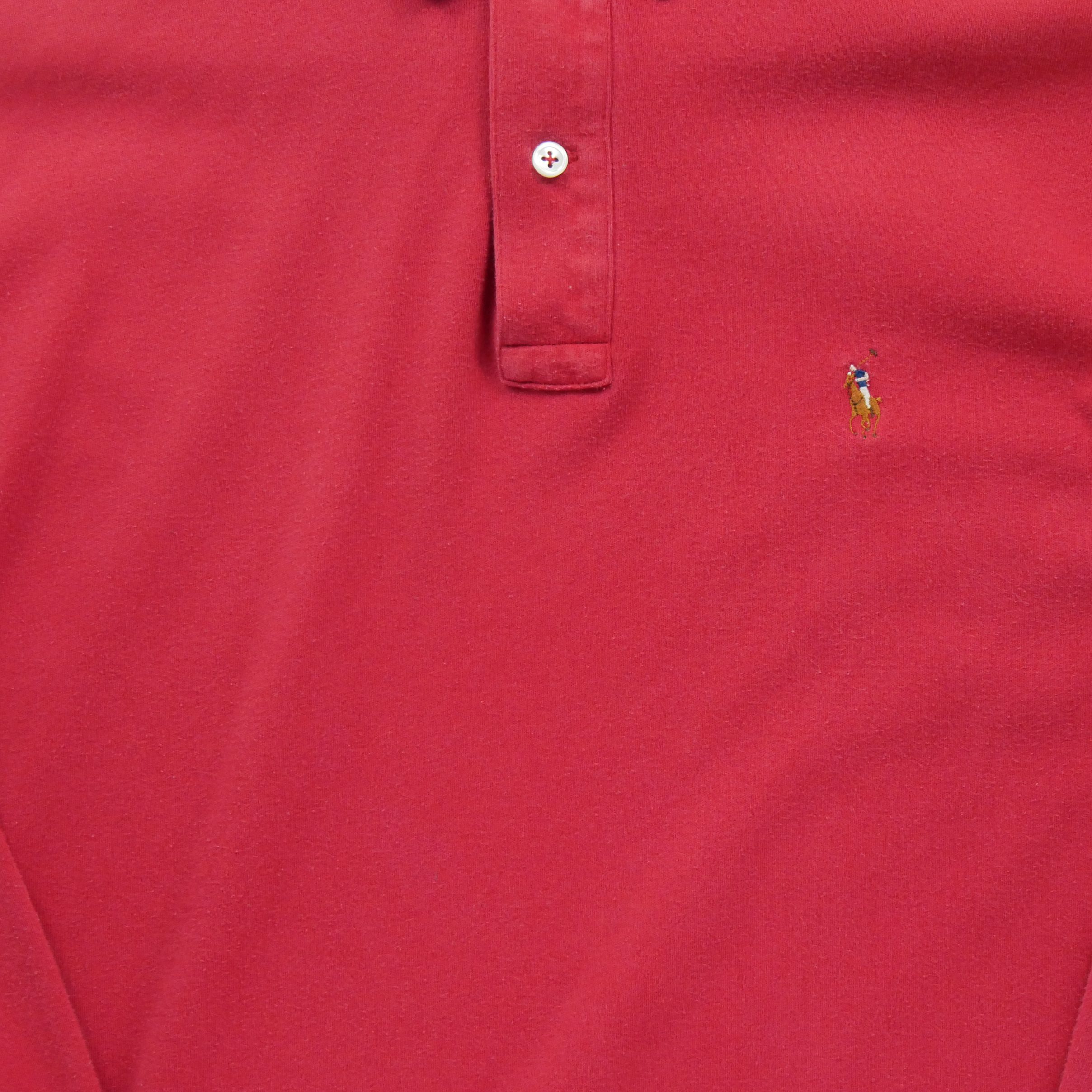 Polo manches longues Homme  Rouge 3