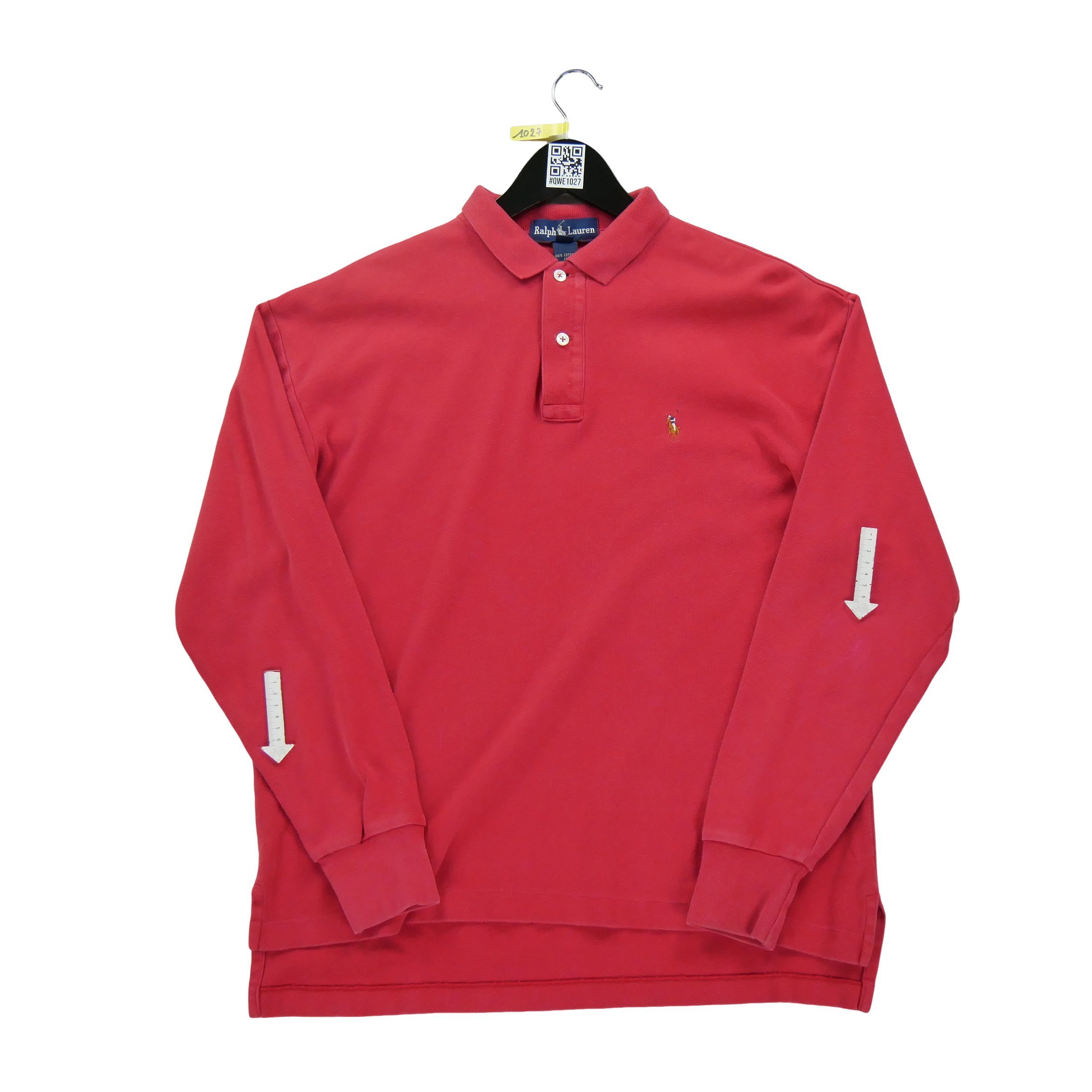 Polo manches longues Homme  Rouge 6