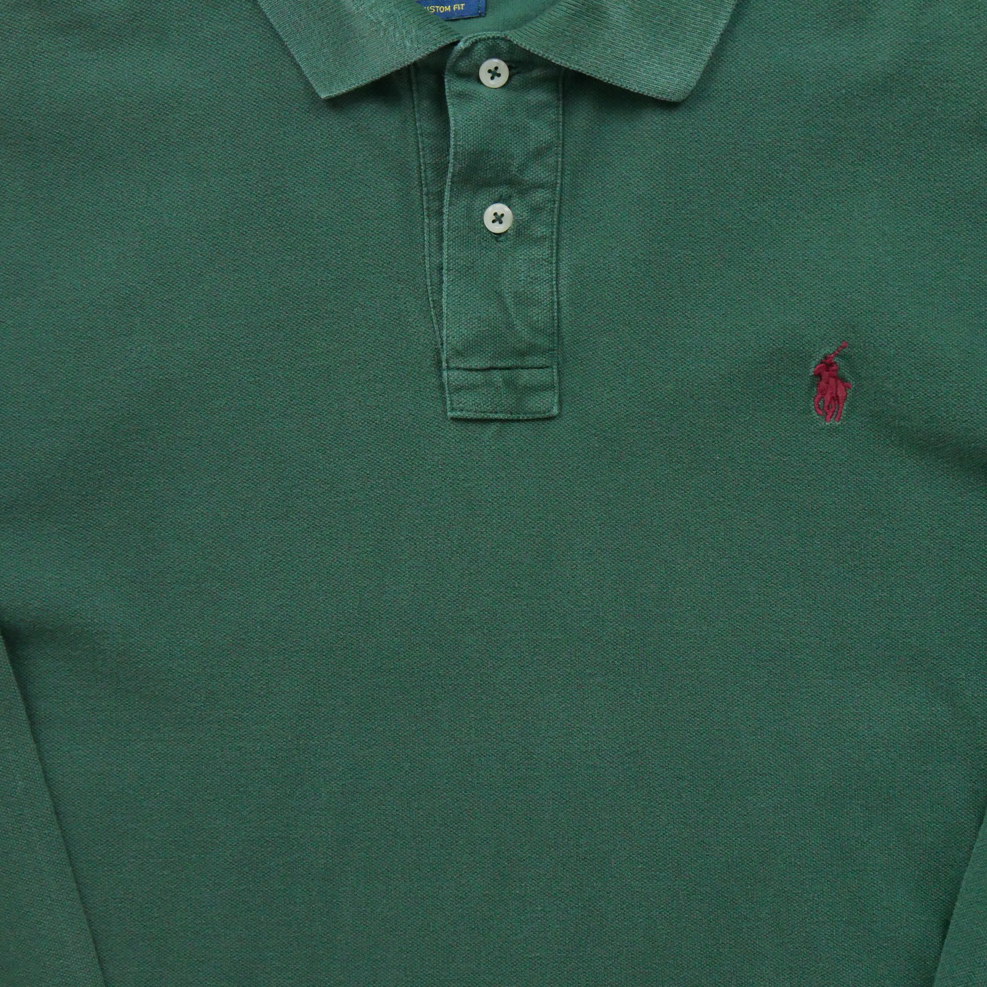 Polo manches longues Homme  Vert 3