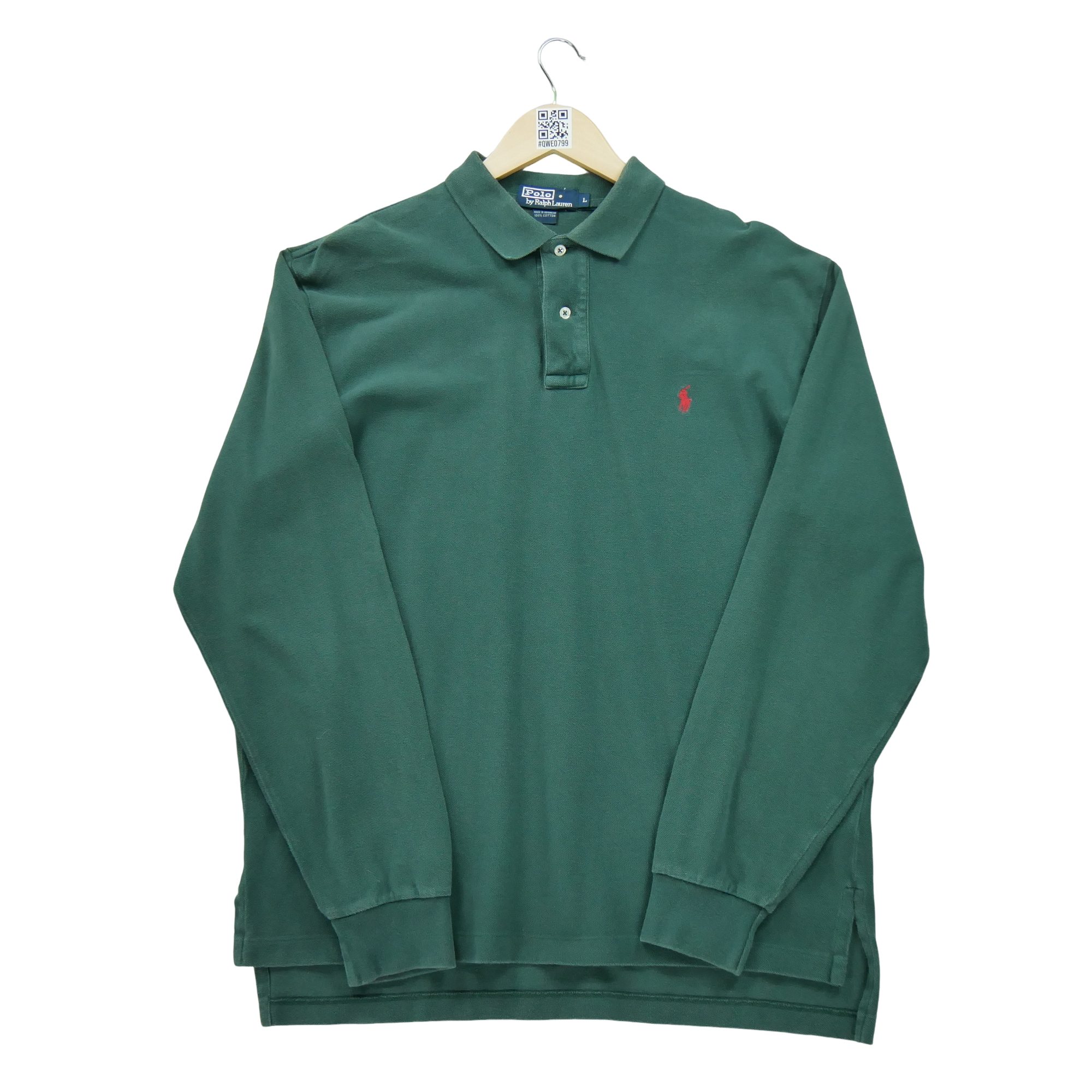Polo manches longues Homme  Vert 2