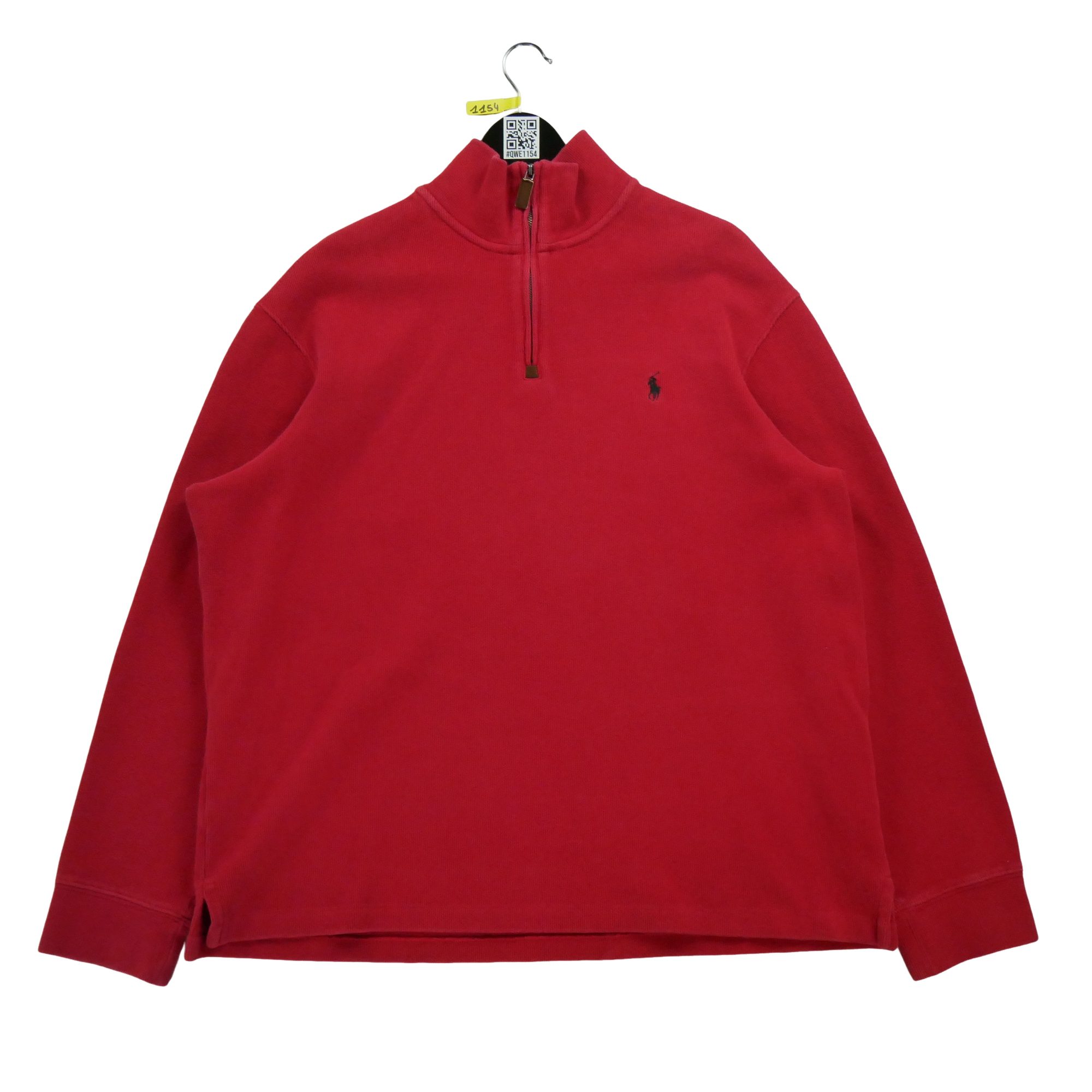 Pull Homme demi-zippé Rouge - Bon état