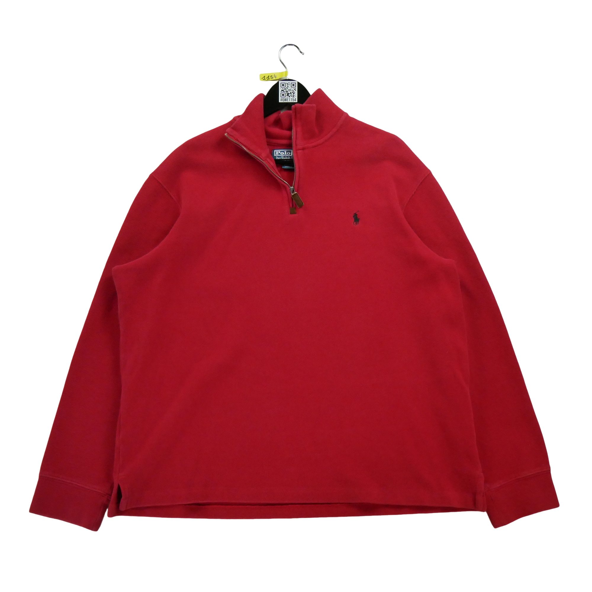 Pull Homme  demi-zippé Rouge 2
