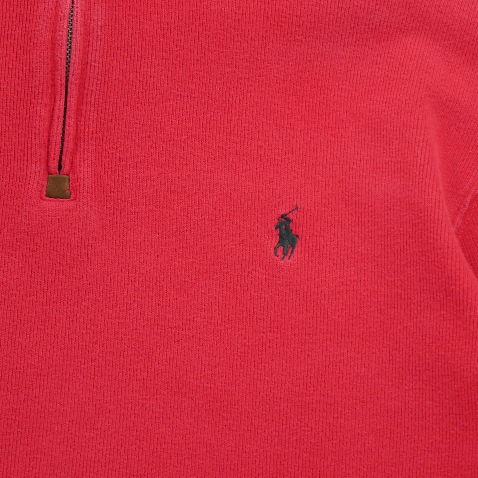Pull Homme  demi-zippé Rouge 4