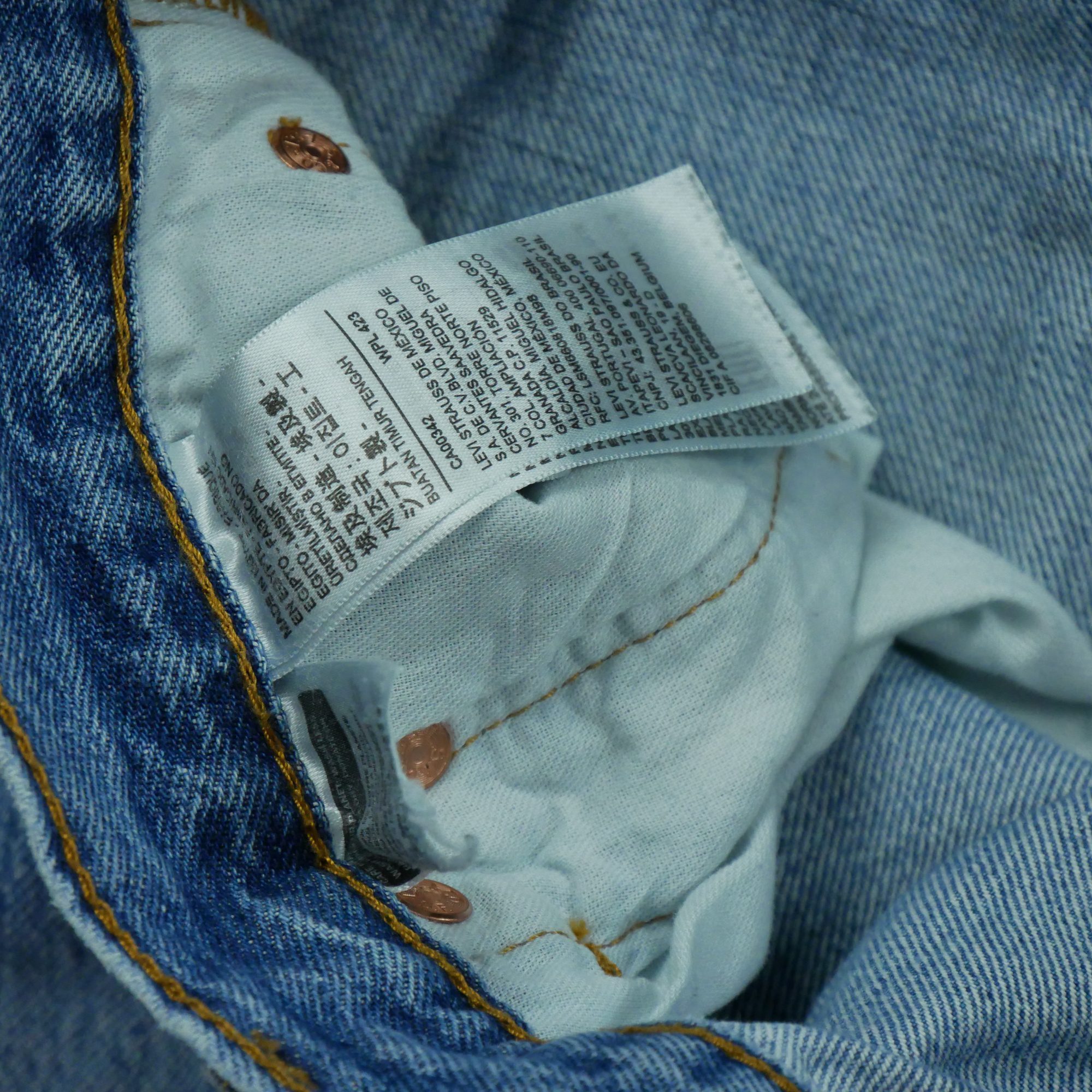 Jean Homme Levis 501 Bleu clair 7
