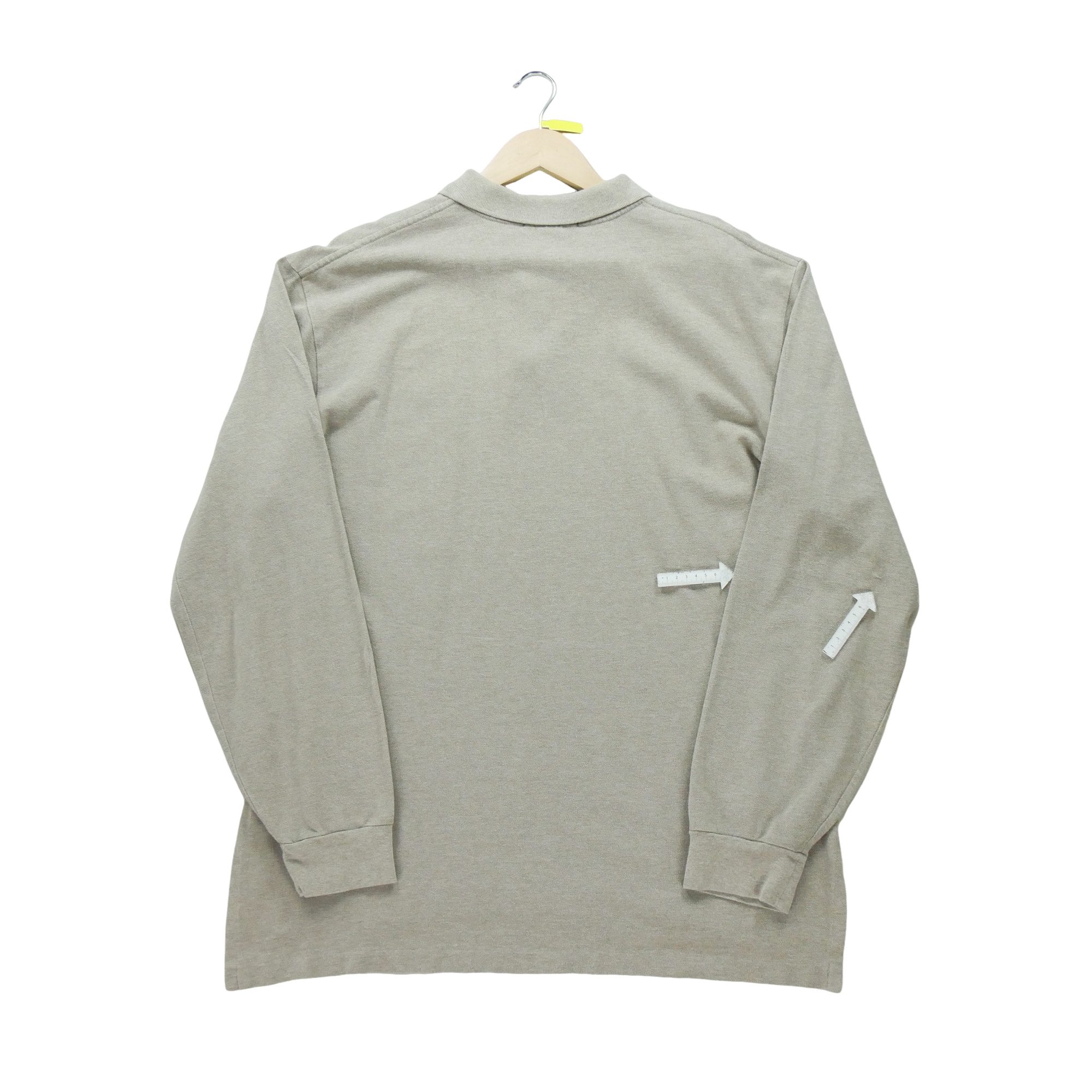 Polo manches longues Homme  Beige 5