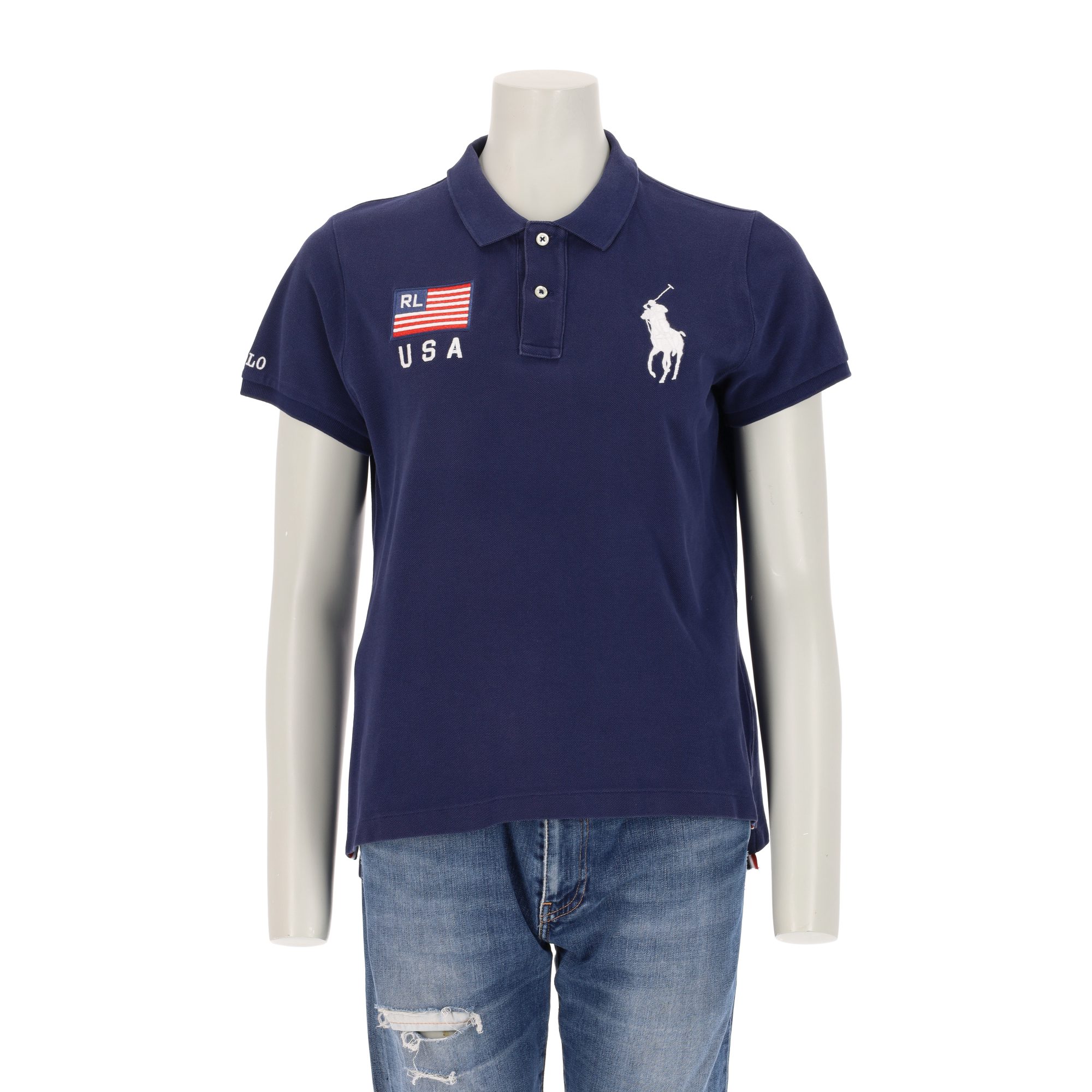 Polo manches courtes Femme USA Flag - Excellent état