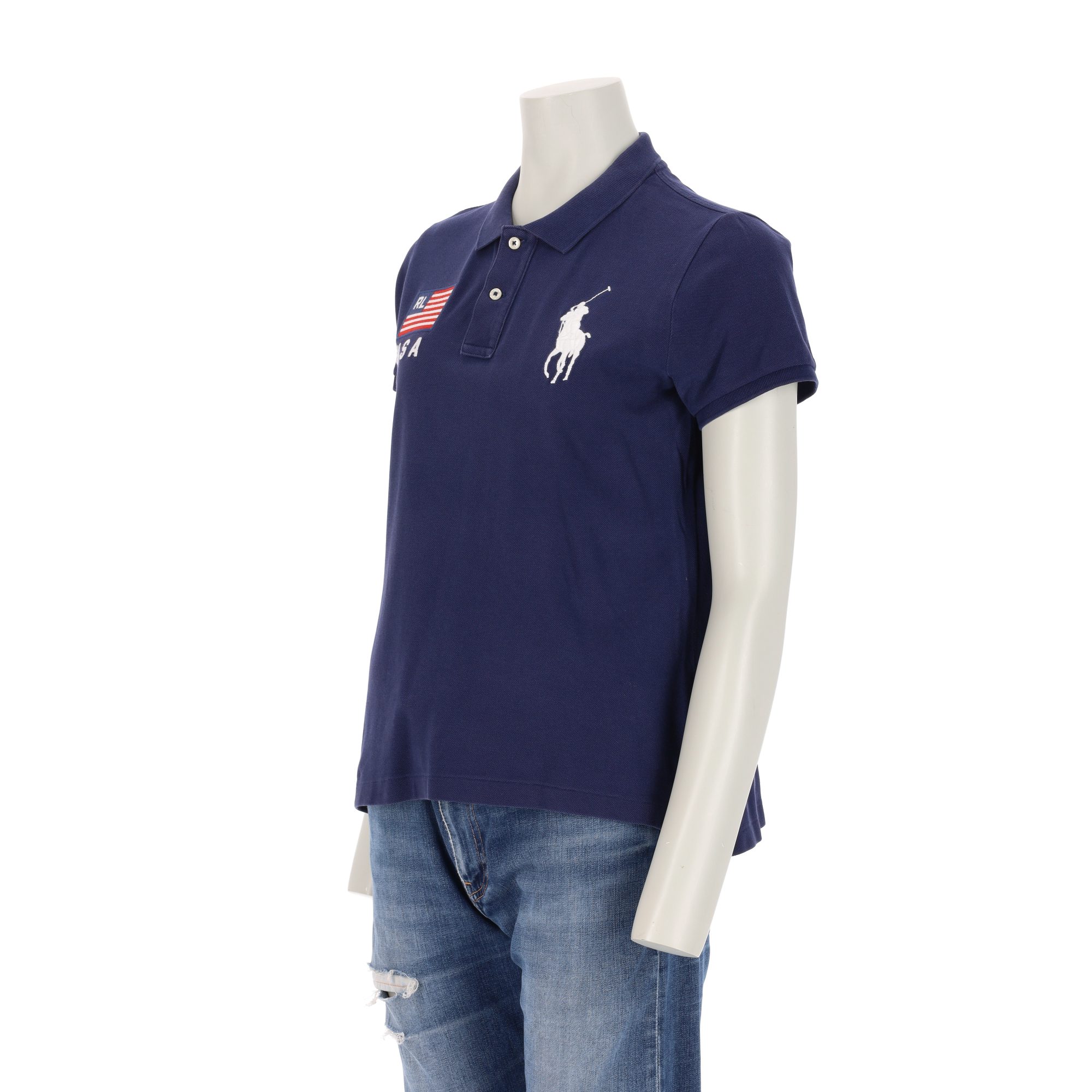 Polo manches courtes Femme  USA Flag 4