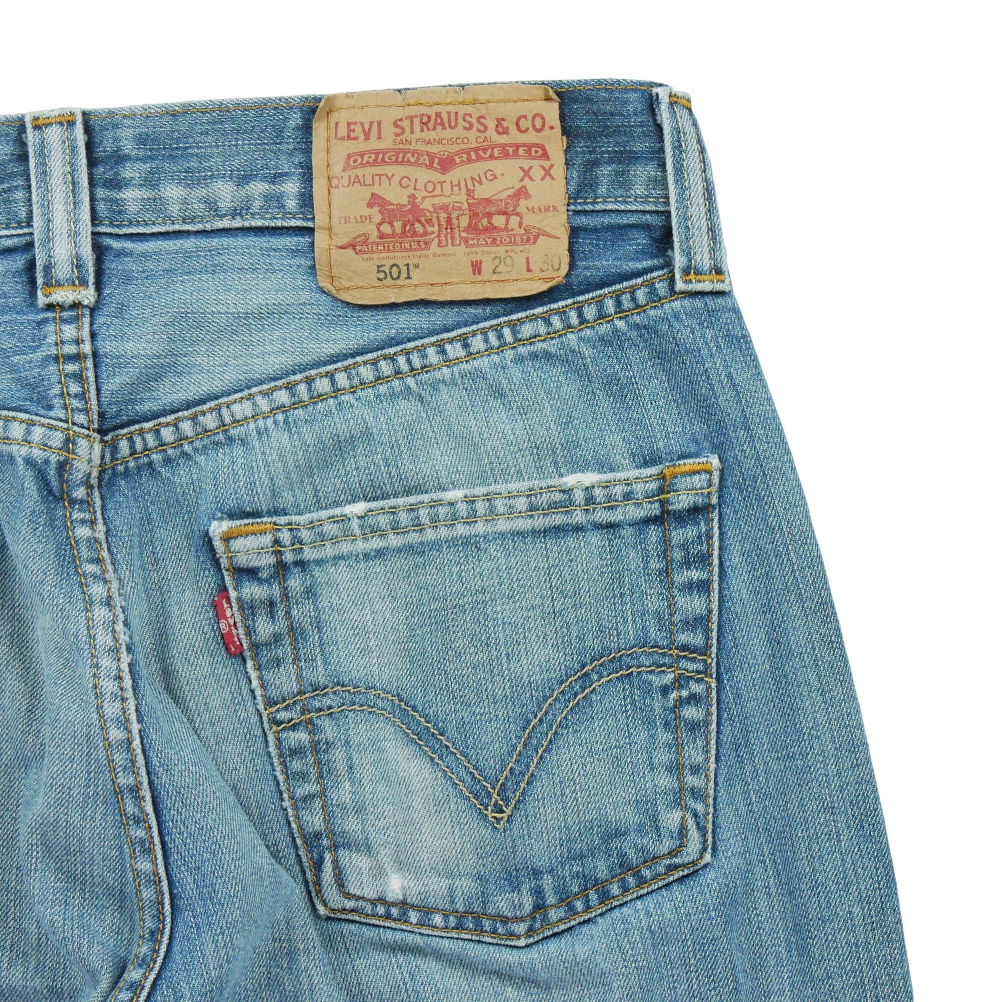 Jean Homme Levis 501 Bleu clair 4