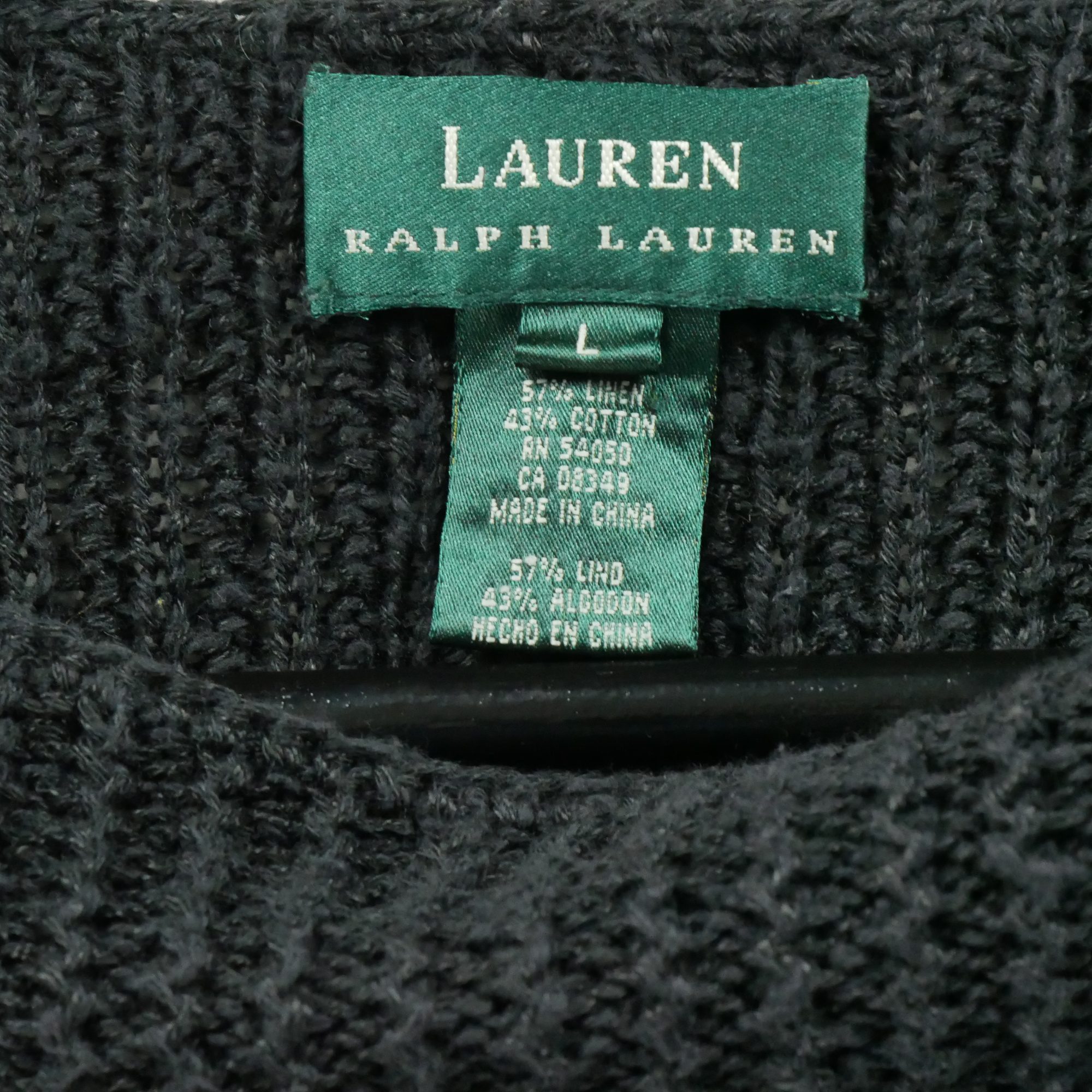 Pull Femme  en lin Noir 4