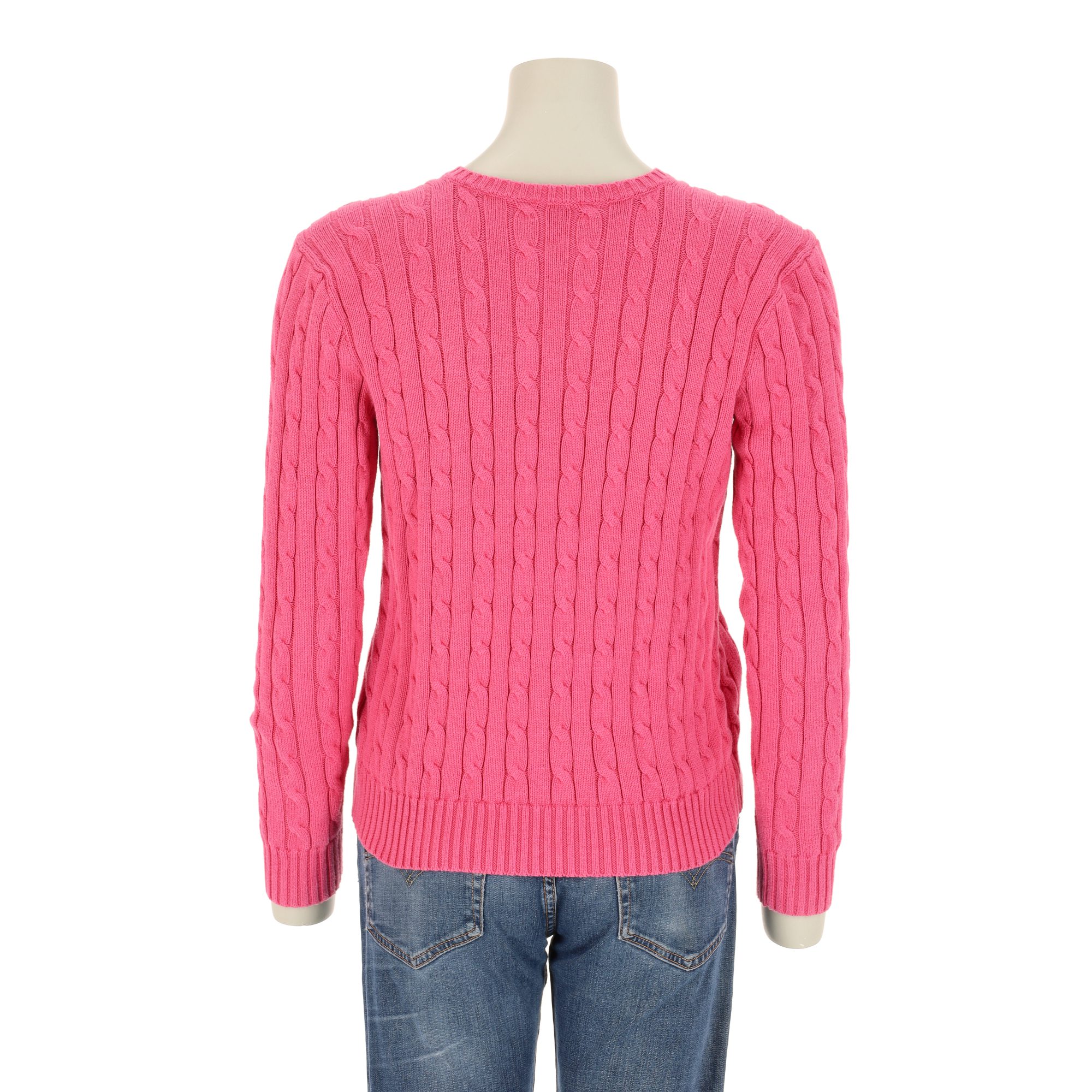 Pull Femme Col V Torsadée Rose 2