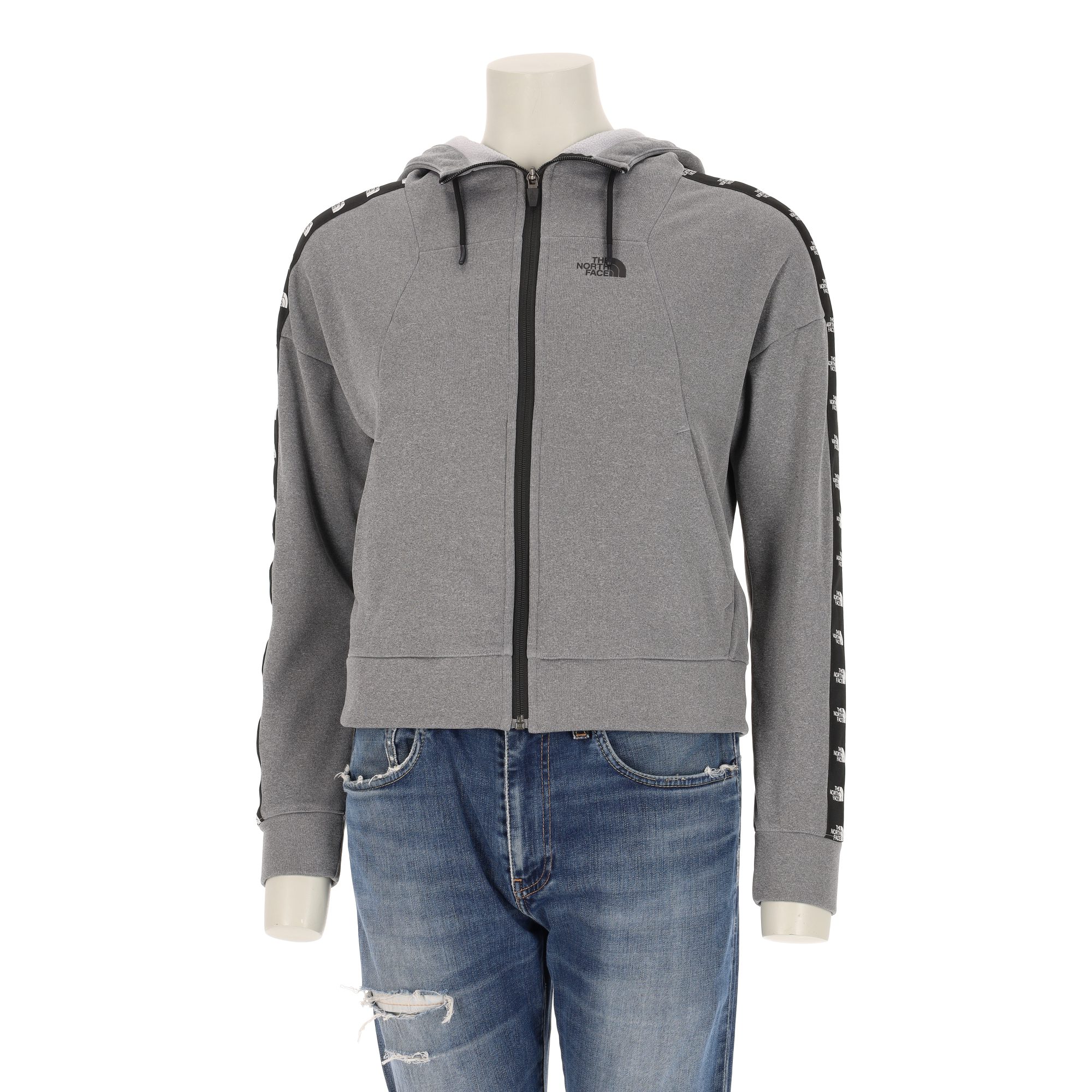Sweat à capuche Femme  full-zip Gris 1