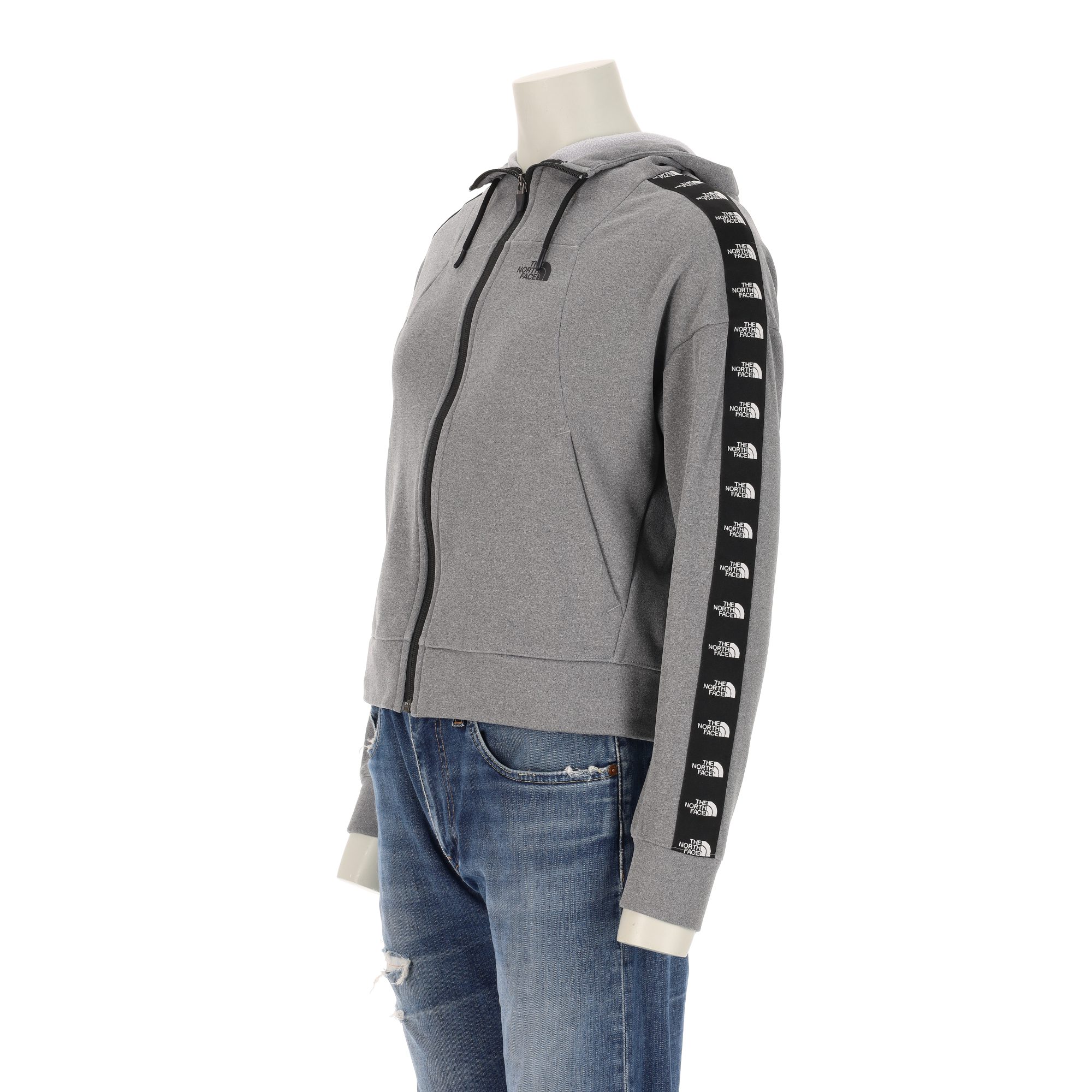 Sweat à capuche Femme  full-zip Gris 6