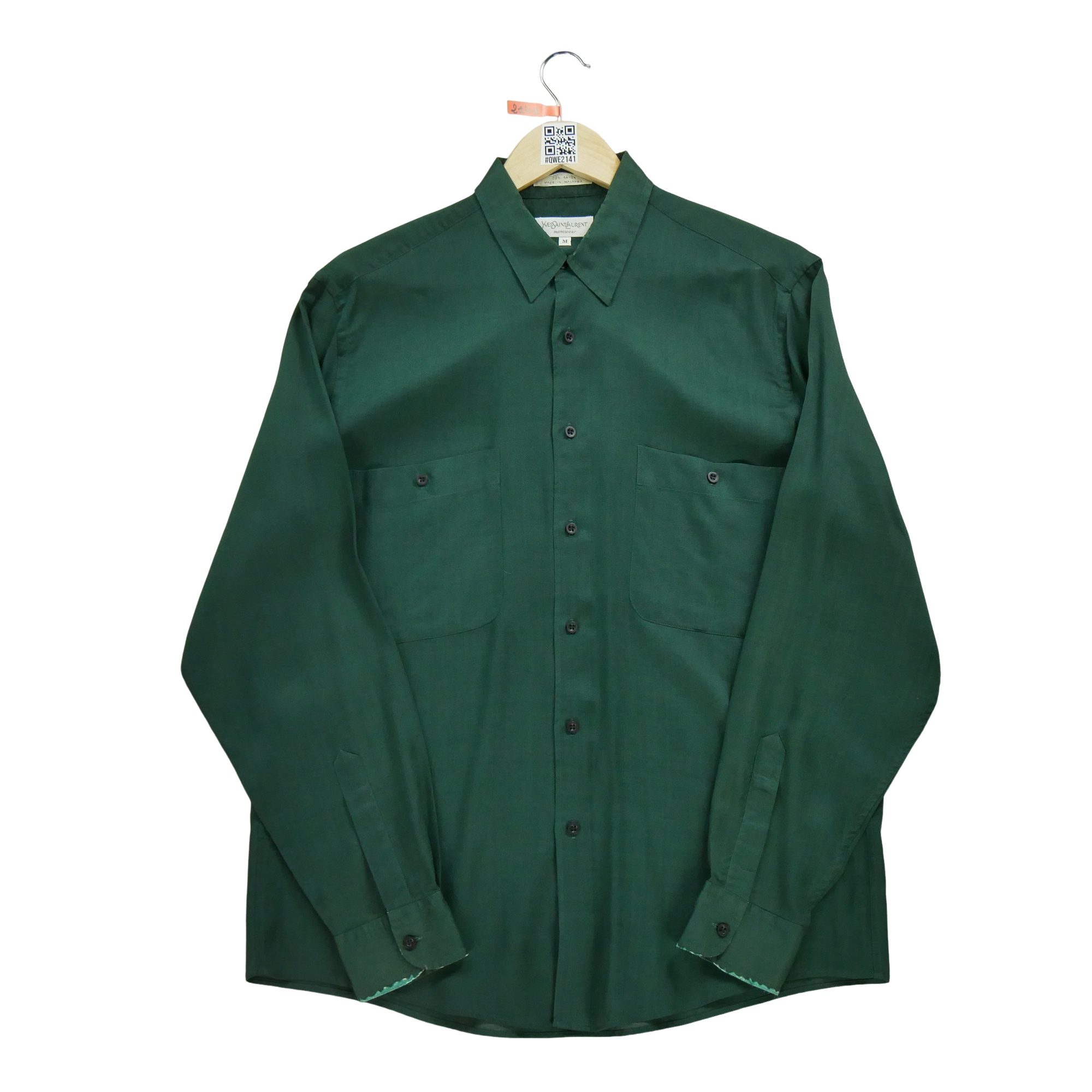 Chemise classiques Homme uni Vert 2