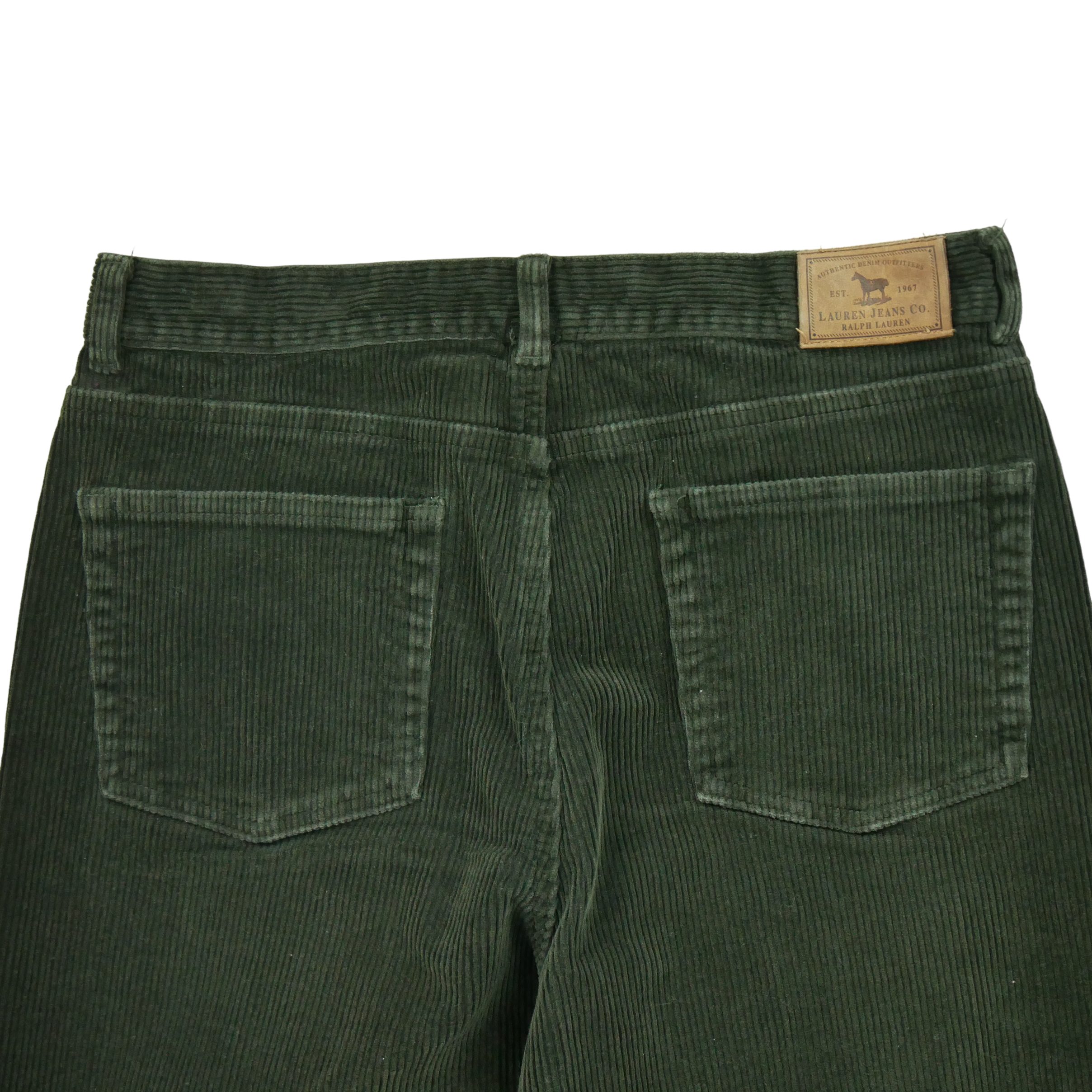Jean Femme FlareIVelours côtelé Vert 4