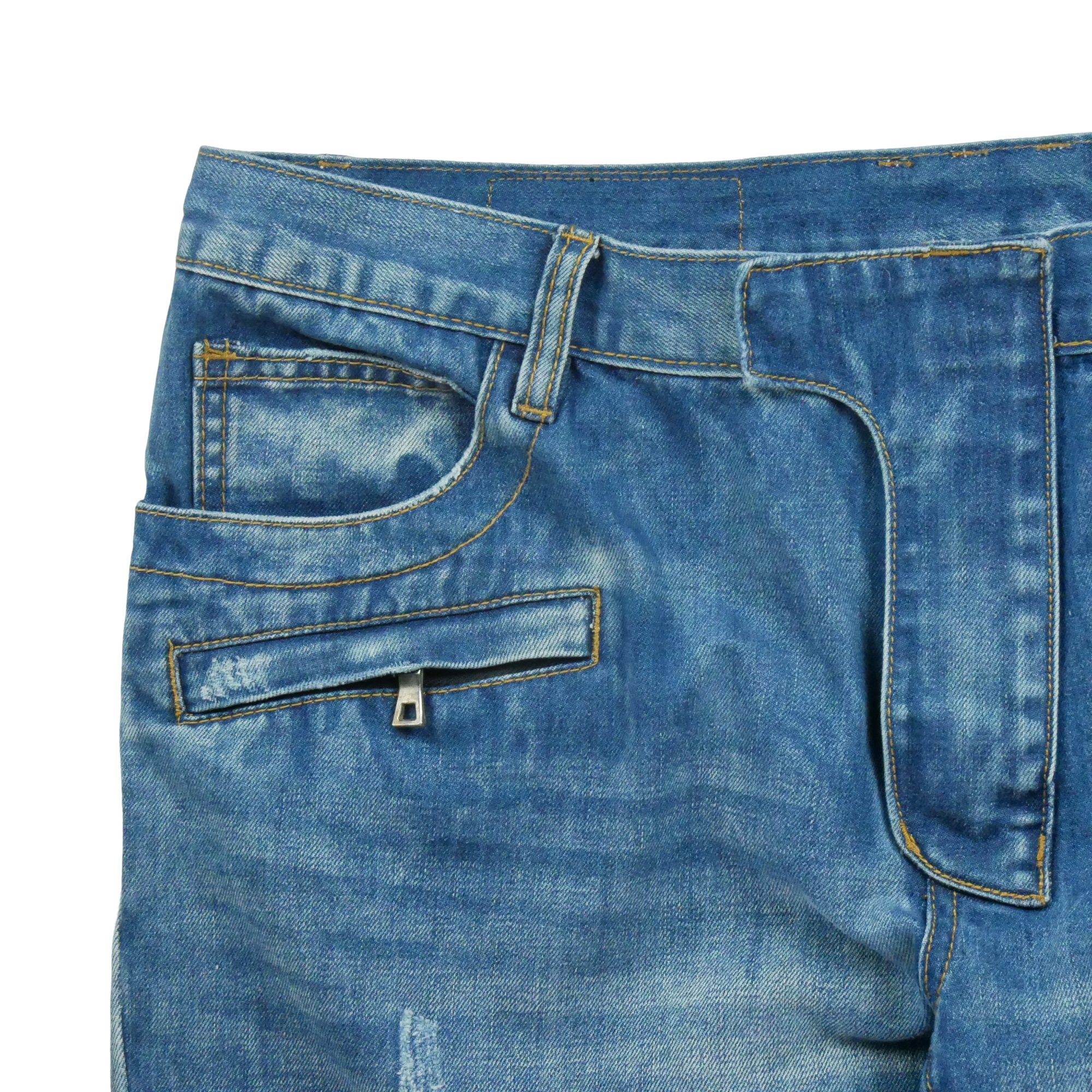 Jean Homme Biker Slim Bleu 3