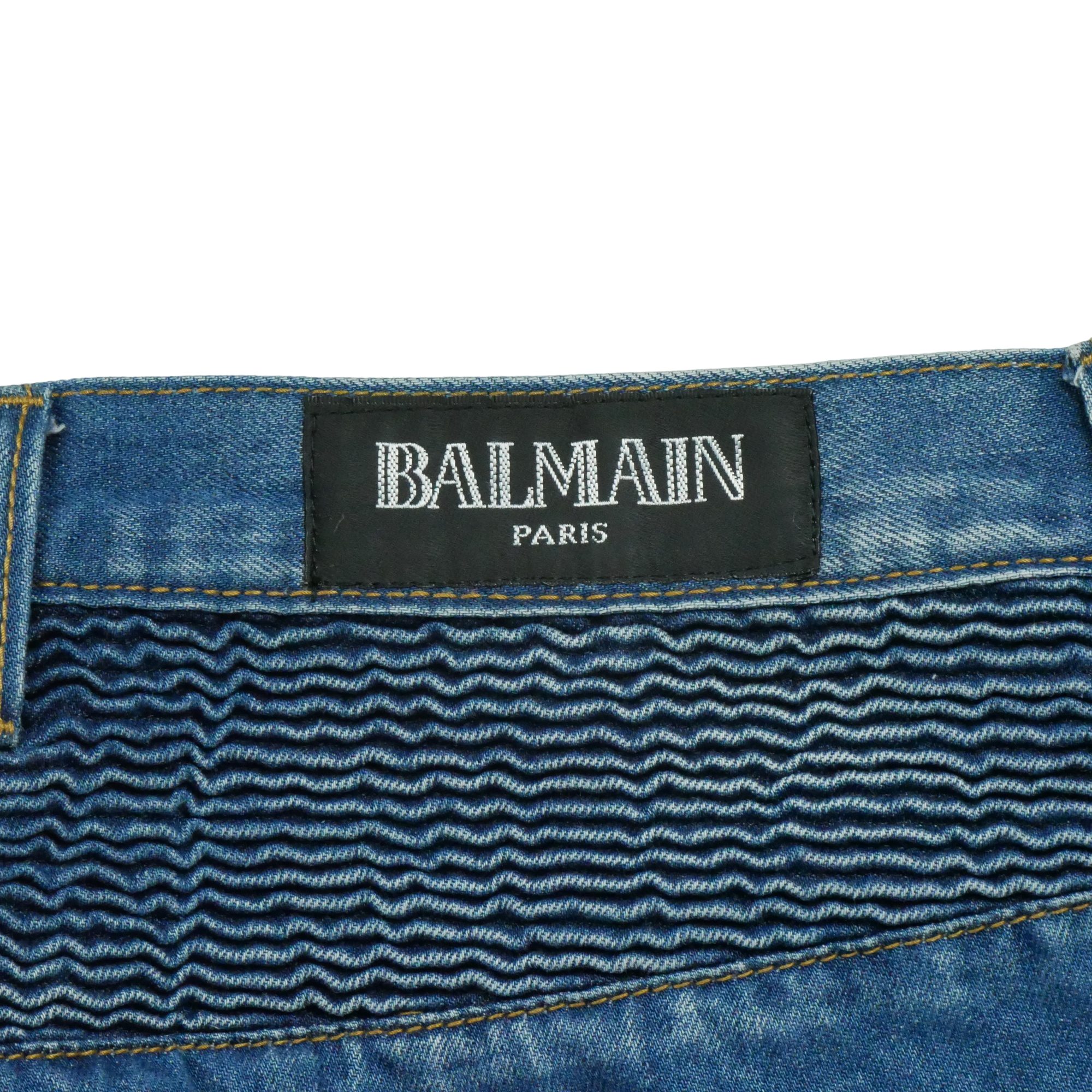 Jean Homme Biker Slim Bleu 8
