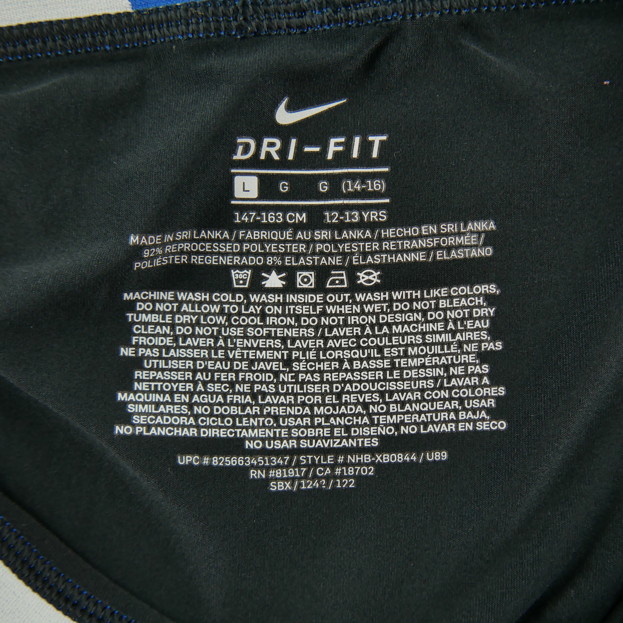 Short Garçon Dri-Fit Noir 5