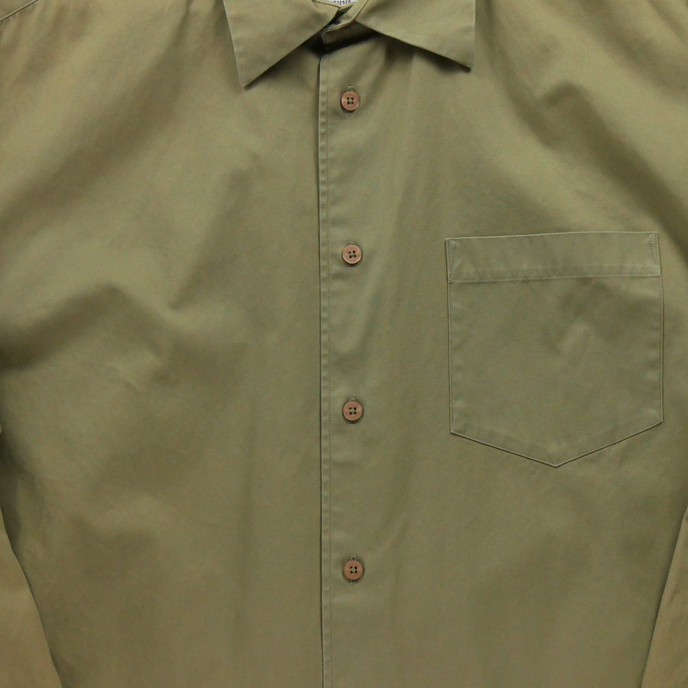 Chemise classiques Homme uni Kaki 3