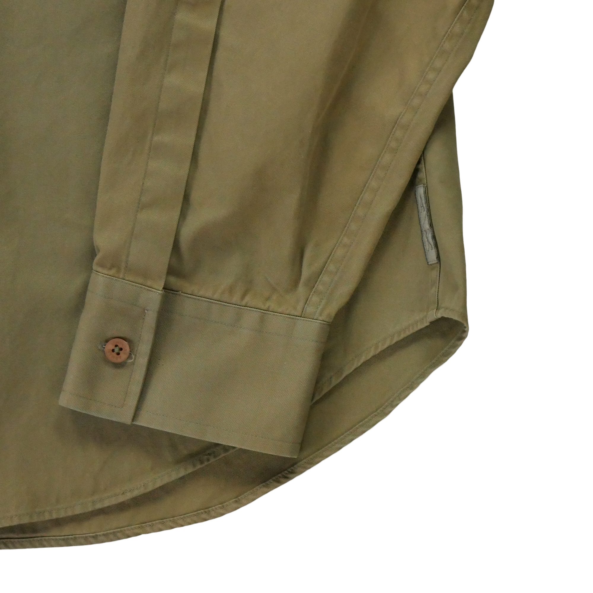 Chemise classiques Homme uni Kaki 4