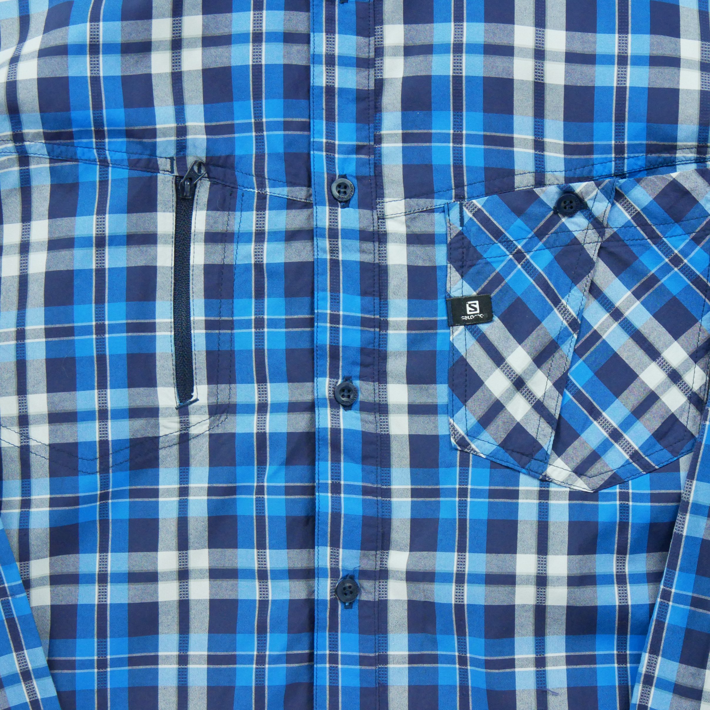 Chemise détente Homme à carreaux Bleu 3