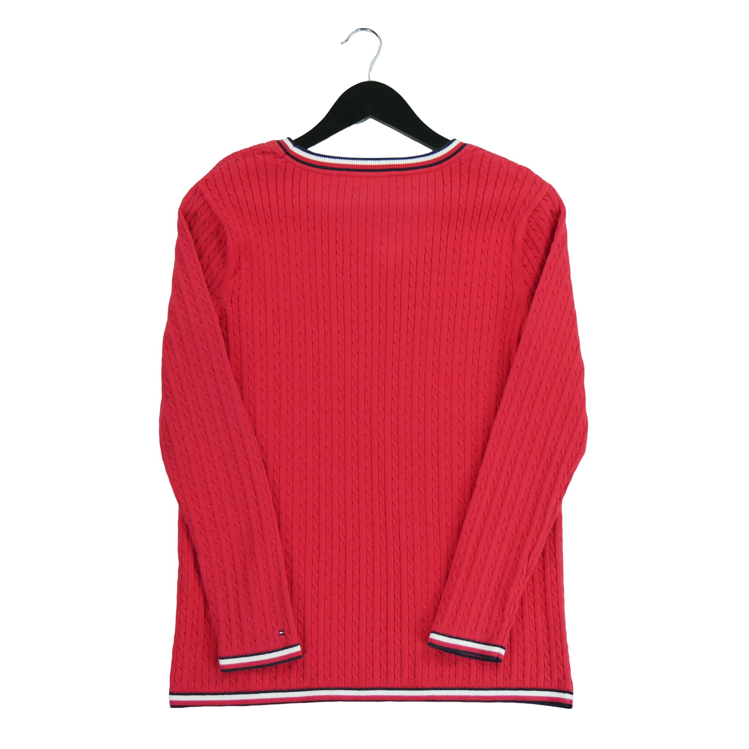 Pull Femme  en maille torsadée Rouge 2