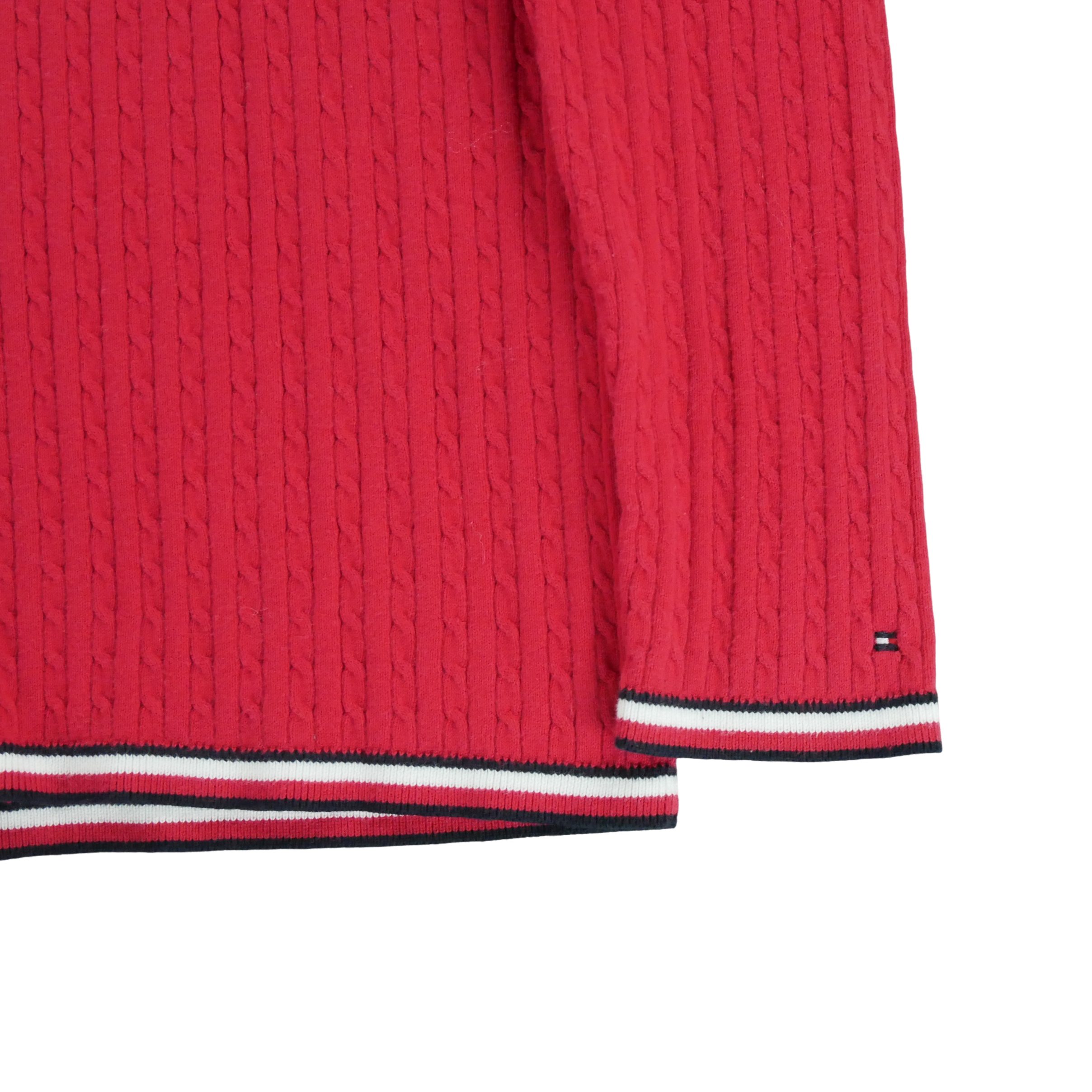 Pull Femme  en maille torsadée Rouge 4