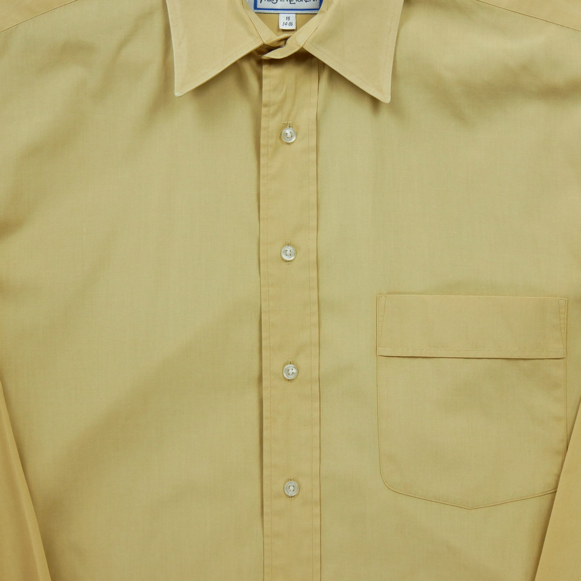 Chemise classiques Homme uni Jaune 4