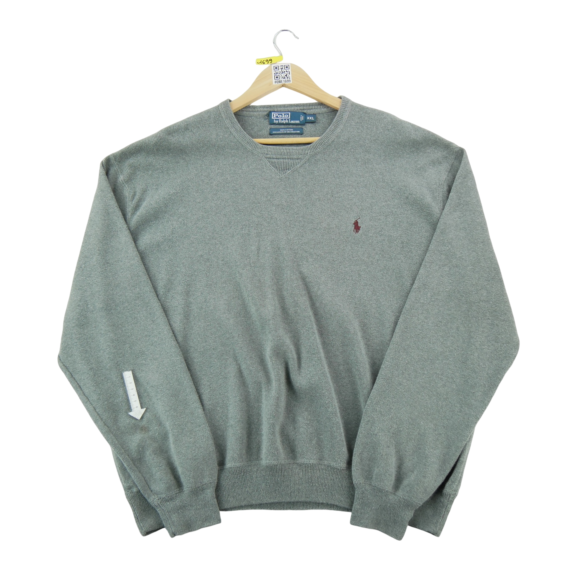 Pull Homme  Col V Gris 5