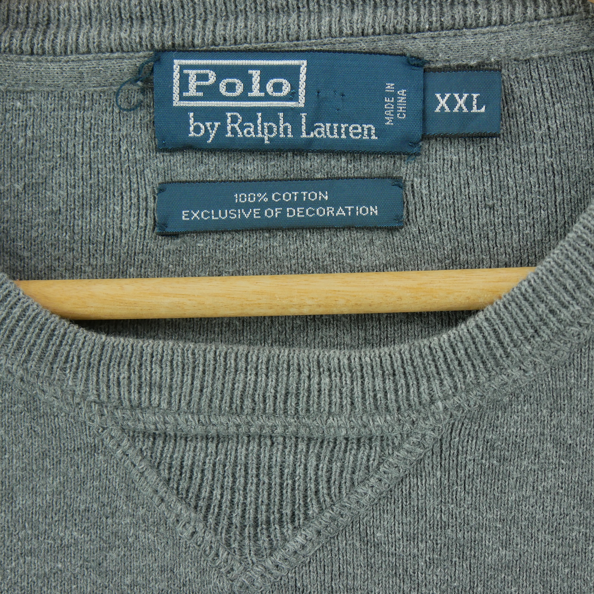 Pull Homme  Col V Gris 7