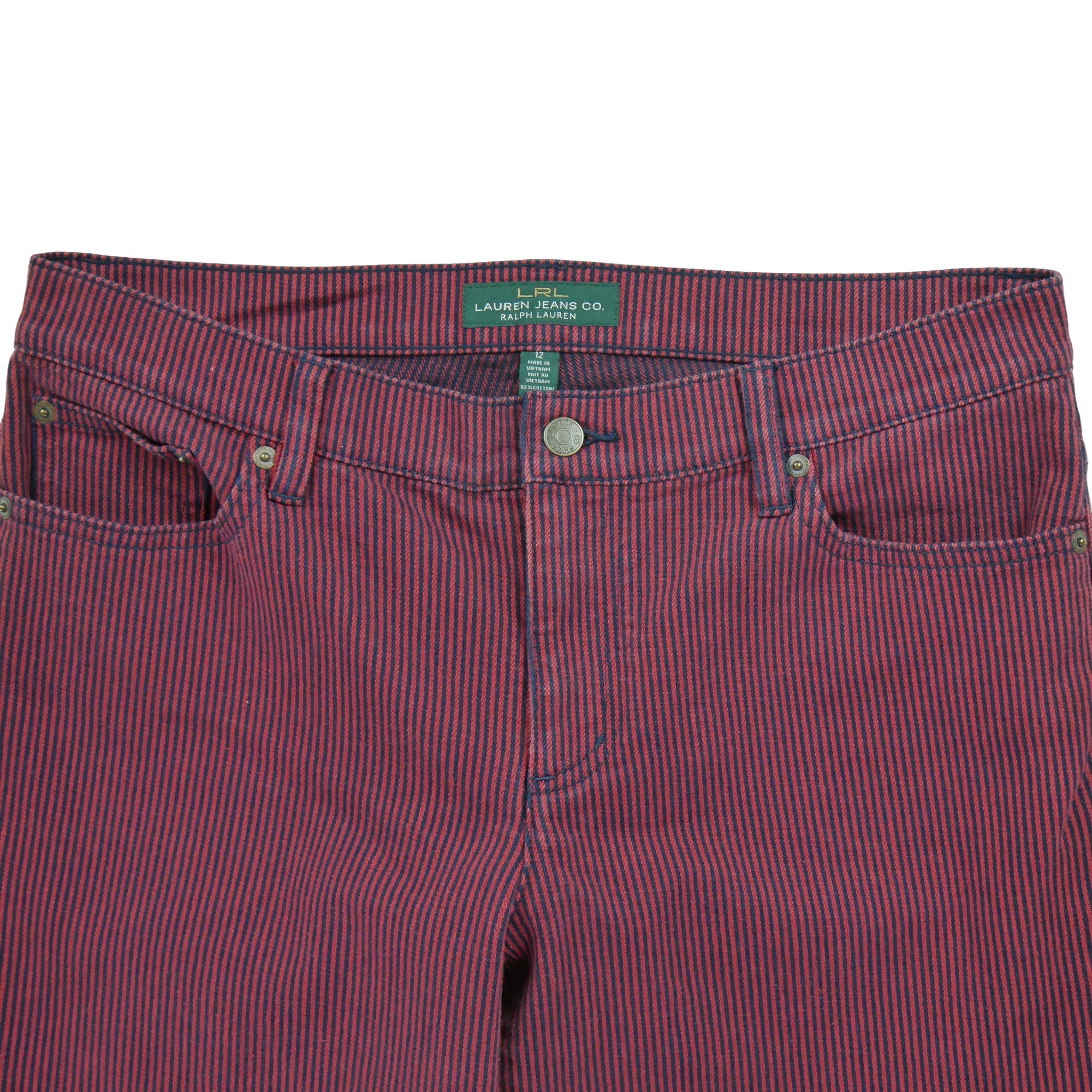 Pantalon Femme à rayureIJean Co Rouge 3