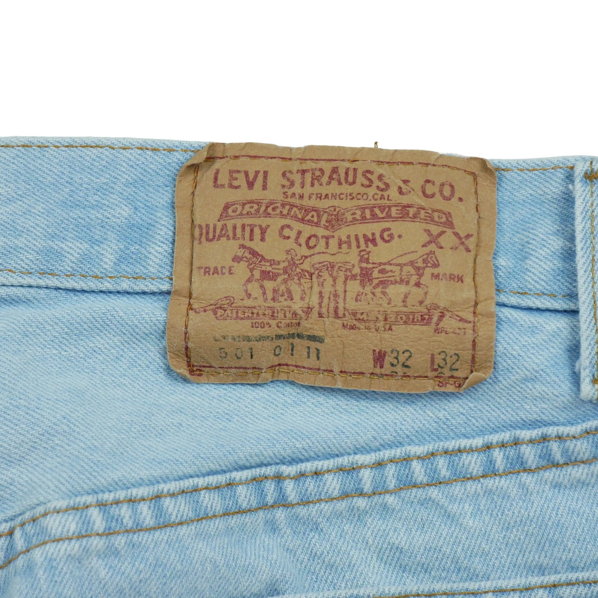 Jean Homme Levis 501 Bleu clair 7