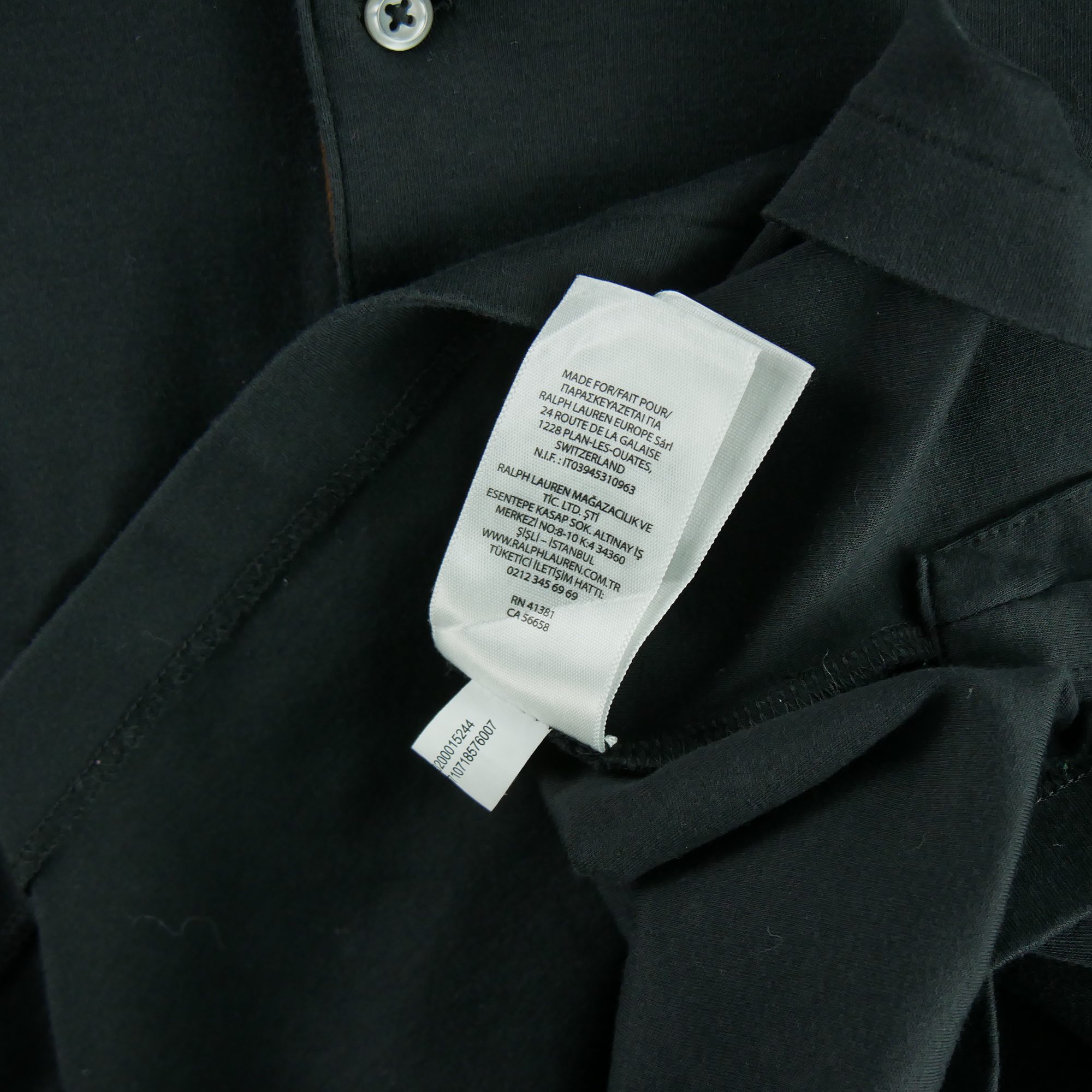 Polo manches longues Homme  Noir 8